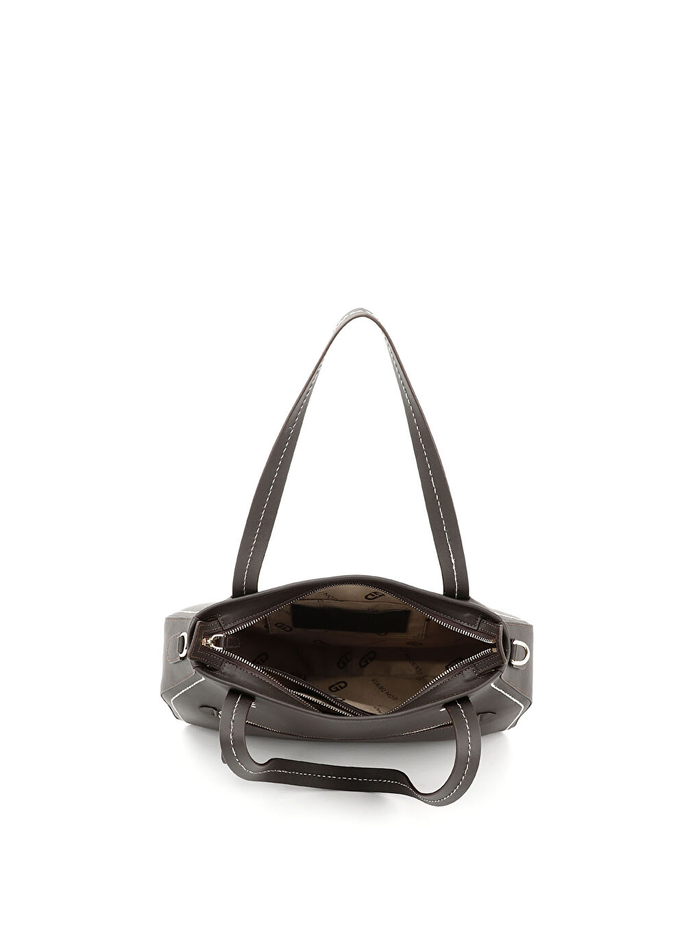 Kahverengi Kadın ÇİKOLATA KAHVE Hakiki Deri El ve Omuz Çantası-4