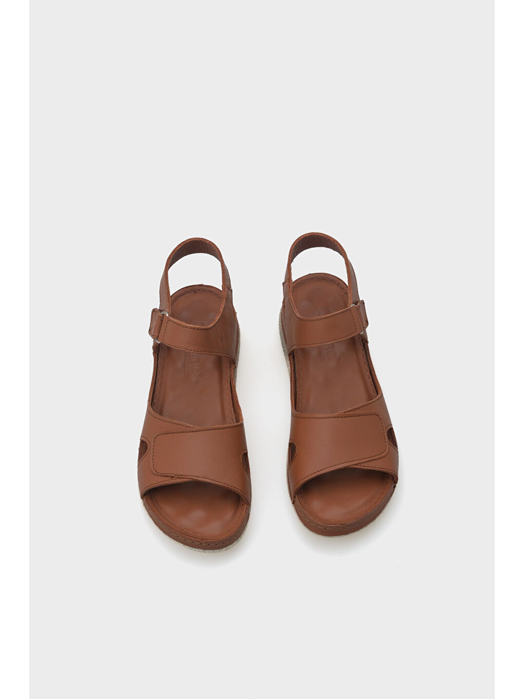 Kahverengi Emily Deri Konfor Anatomik Kadın Sandalet-5