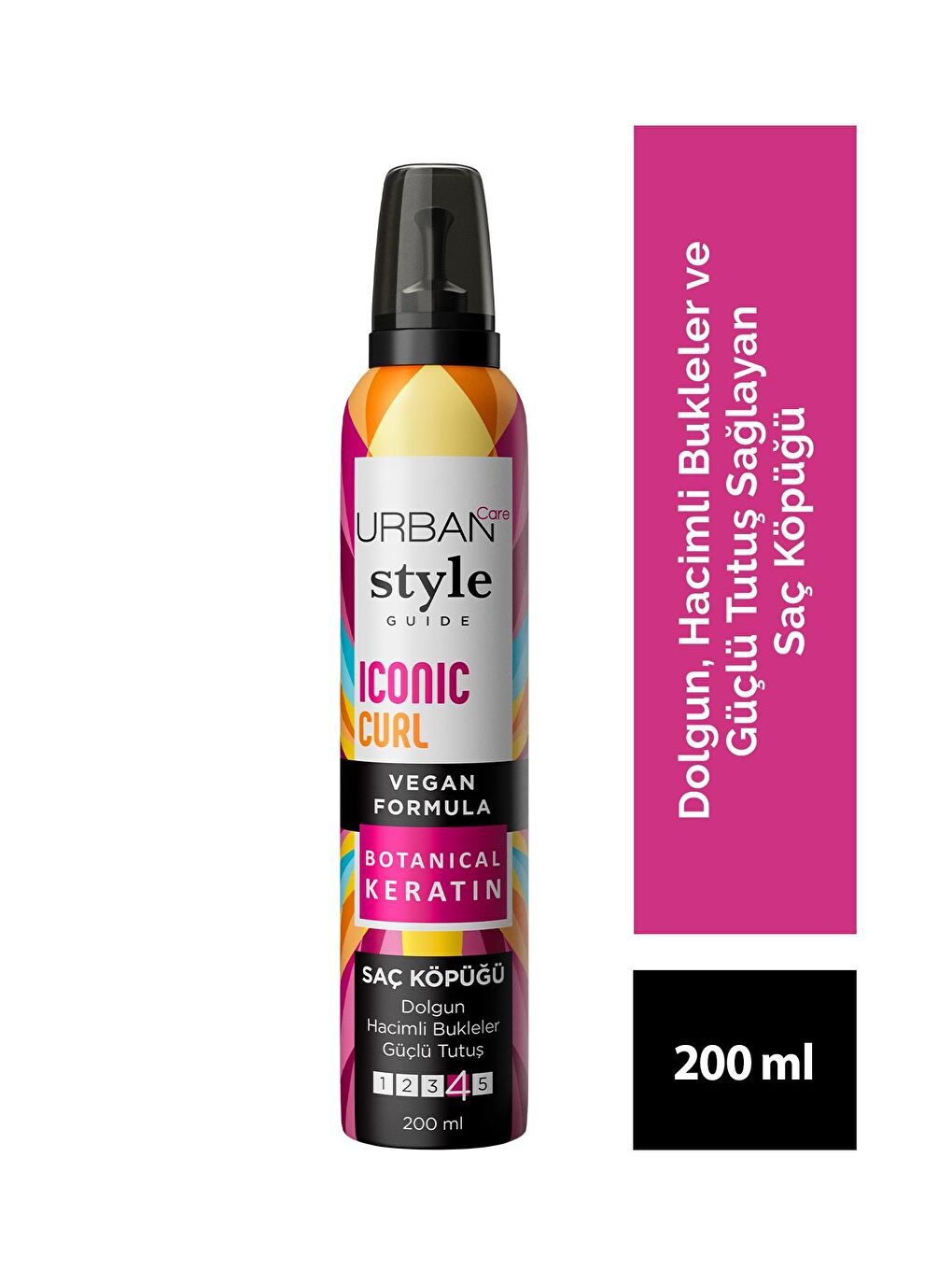 Urban Care Style Guide Iconic Curl Hacimli Bukleler Sağlayan Saç Köpüğü-Güçlü Tutuş-Vegan-200 ml