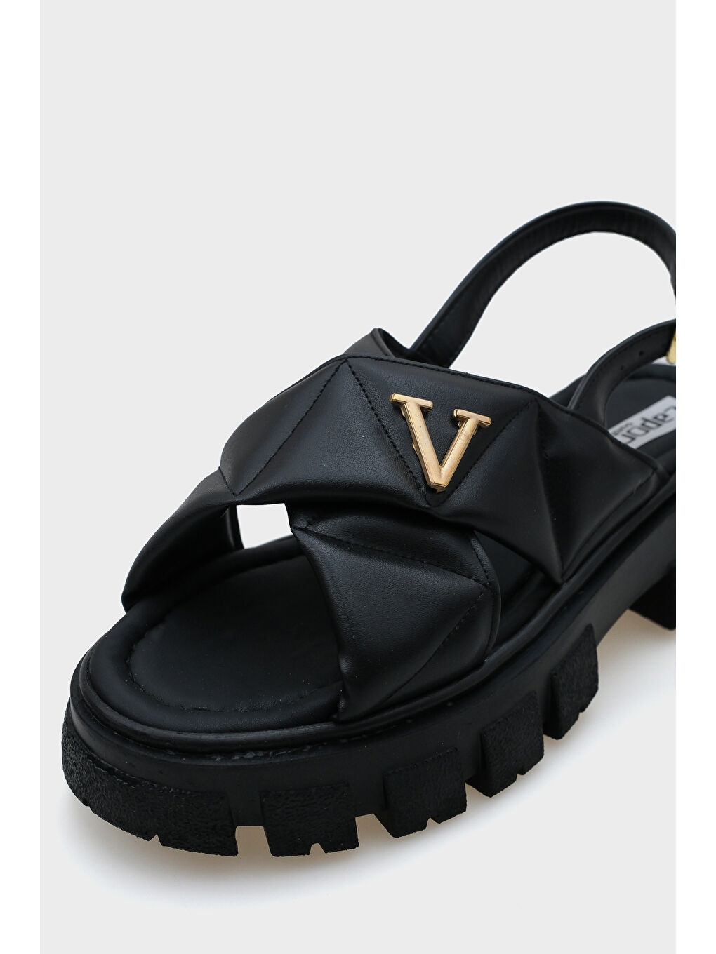 Siyah Chiquita Kalın Tabanlı Bilekten Bantlı Konfor Tabanlı Kadın Sandalet-2