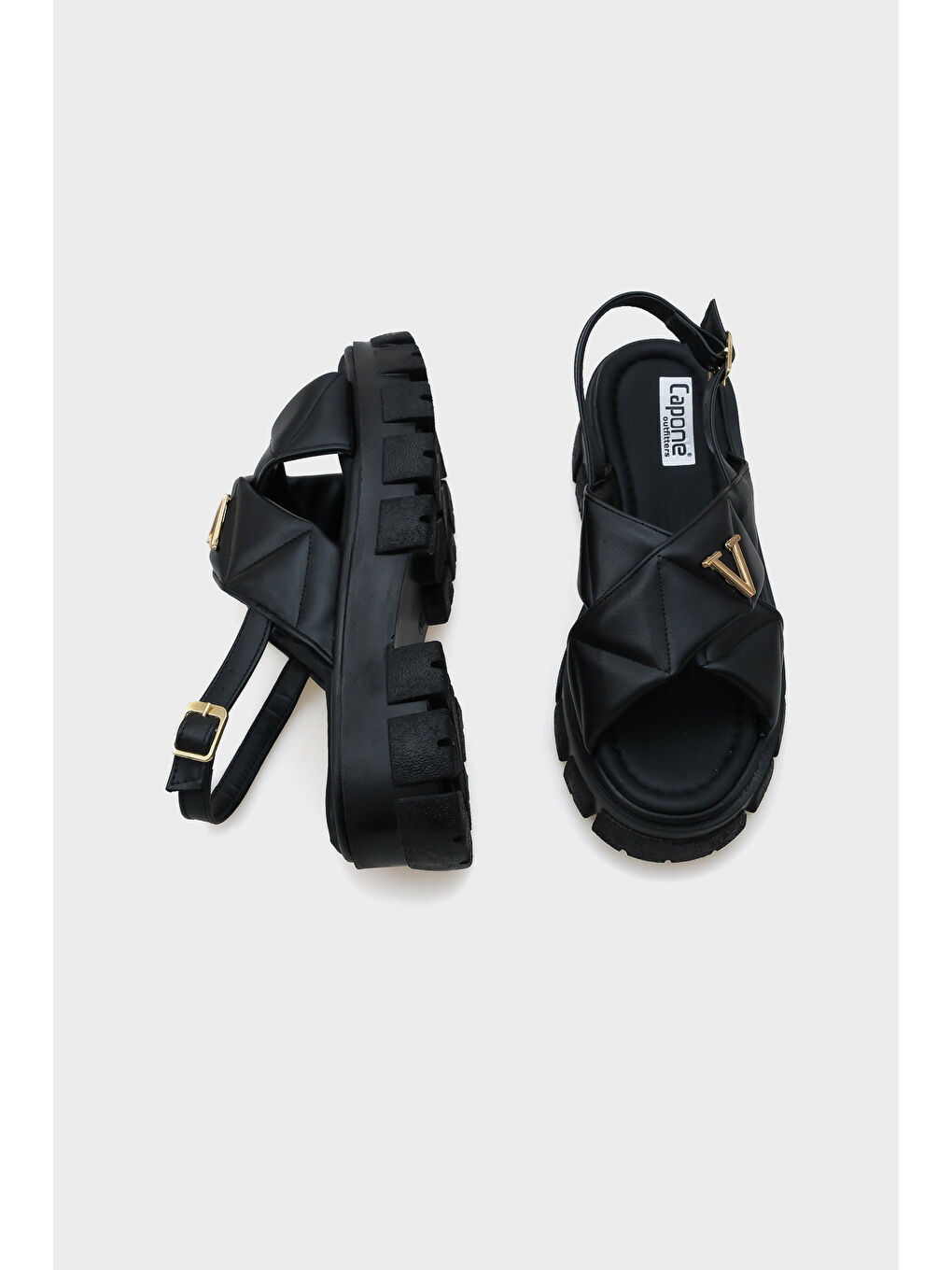 Siyah Chiquita Kalın Tabanlı Bilekten Bantlı Konfor Tabanlı Kadın Sandalet-3