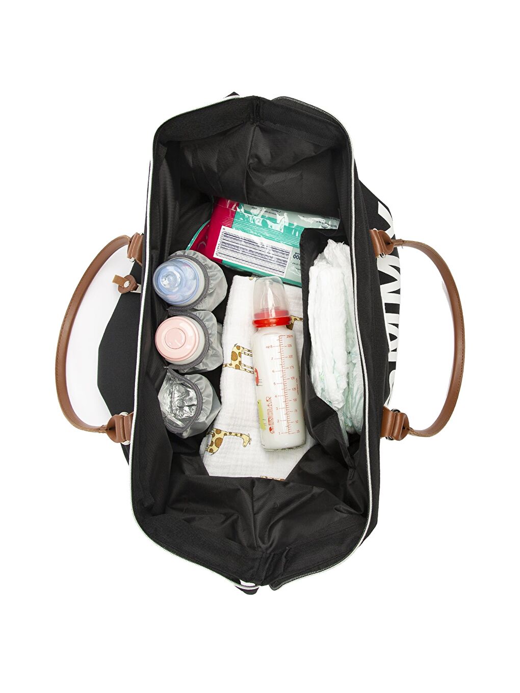 Baby Bag Baskılı Garnili Anne Bebek Çantası-3