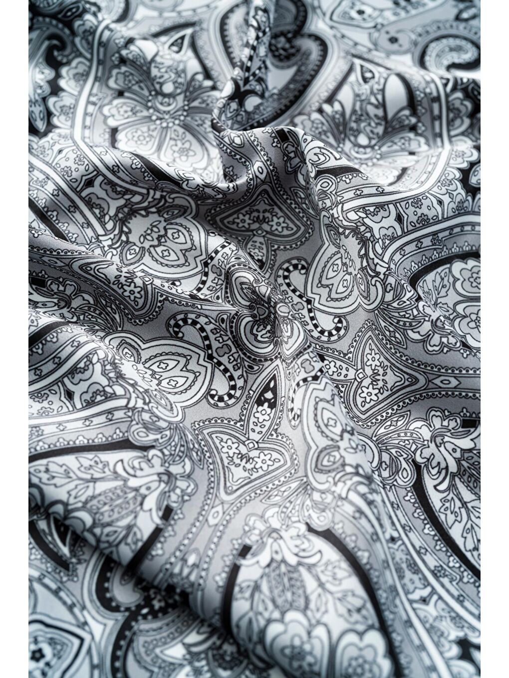 Siyah Kadın Etnik Desenli 55*55 cm Bandana & Fular-2