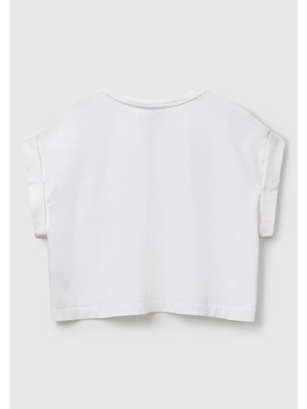 Kadın Beyaz Dantel Detaylı Kısa Kol Esnek T-Shirt-3