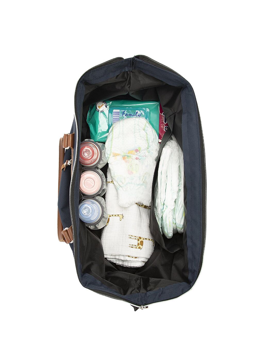 Baby Bag Baskılı Garnili Anne Bebek Çantası-3