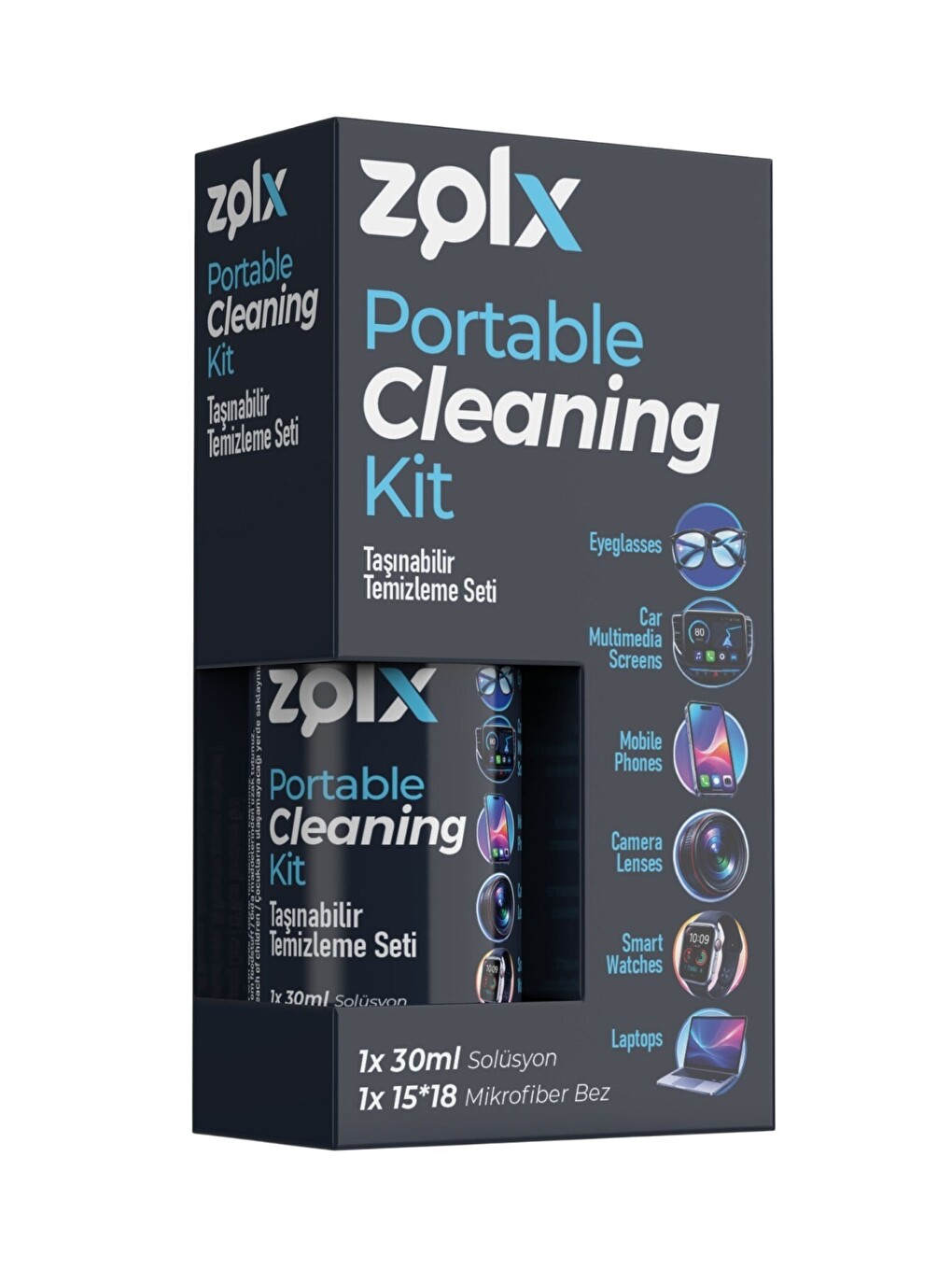 Zolx 30ml Taşınabilir Temizlik Kiti Gözlük Telefon Tablet Akıllı Saat Küçük Ekran Temizliği-3