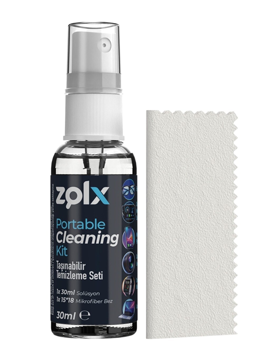 Zolx 30ml Taşınabilir Temizlik Kiti Gözlük Telefon Tablet Akıllı Saat Küçük Ekran Temizliği-6