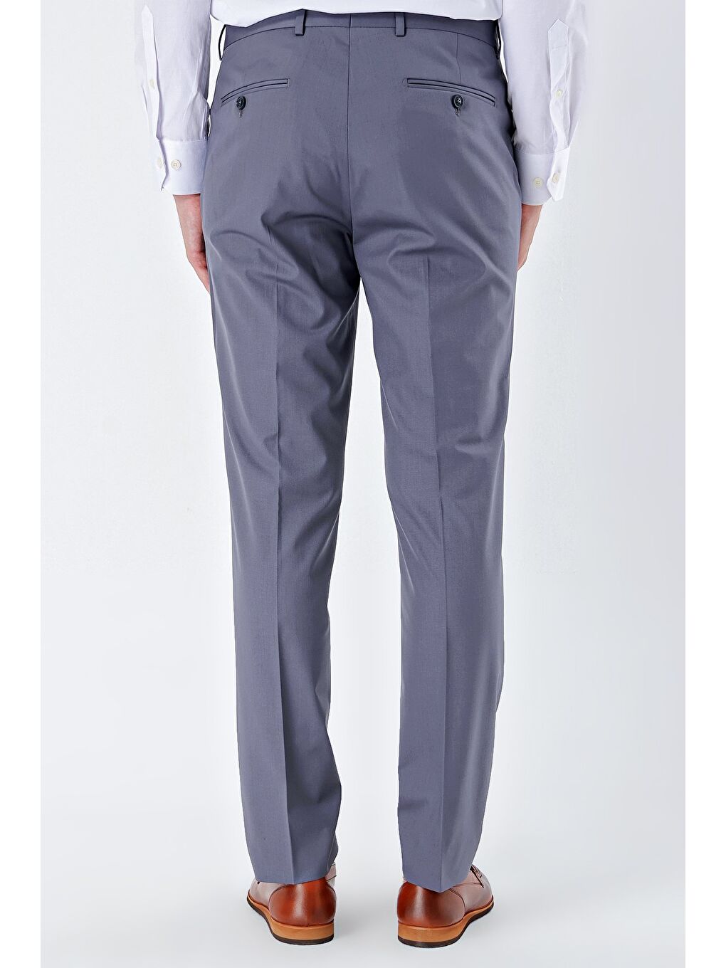 Gri Füme Esnek Yandan Cepli Comfort Fit Classic Erkek Pantolon 1003235150-3