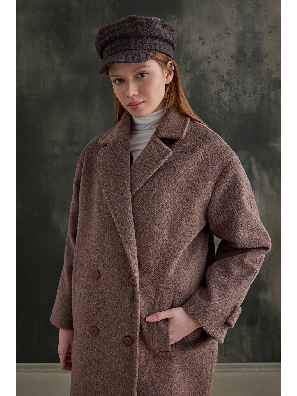 Kahverengi Kruvaze Uzun Kaban Kahve-3