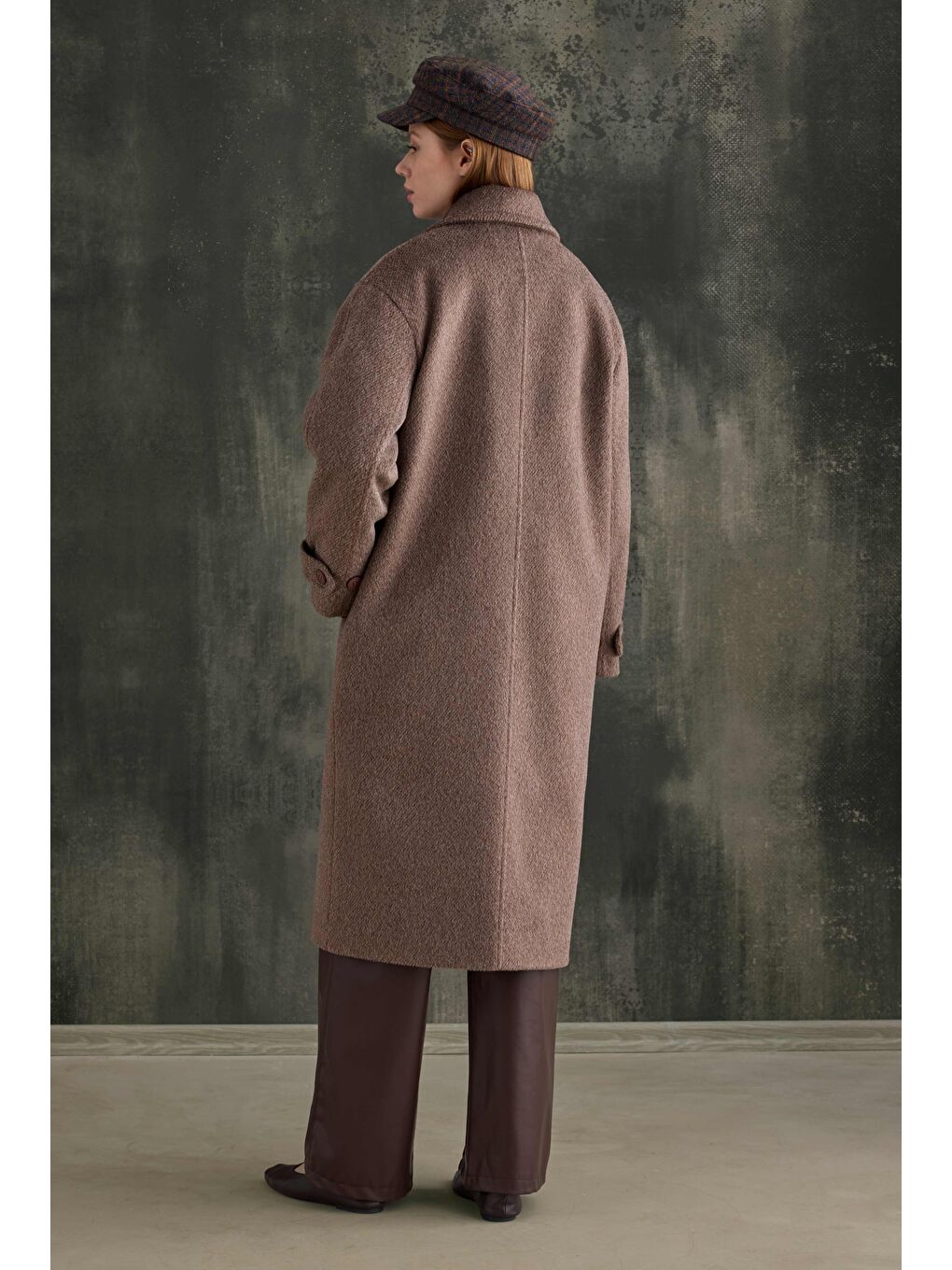 Kahverengi Kruvaze Uzun Kaban Kahve-4