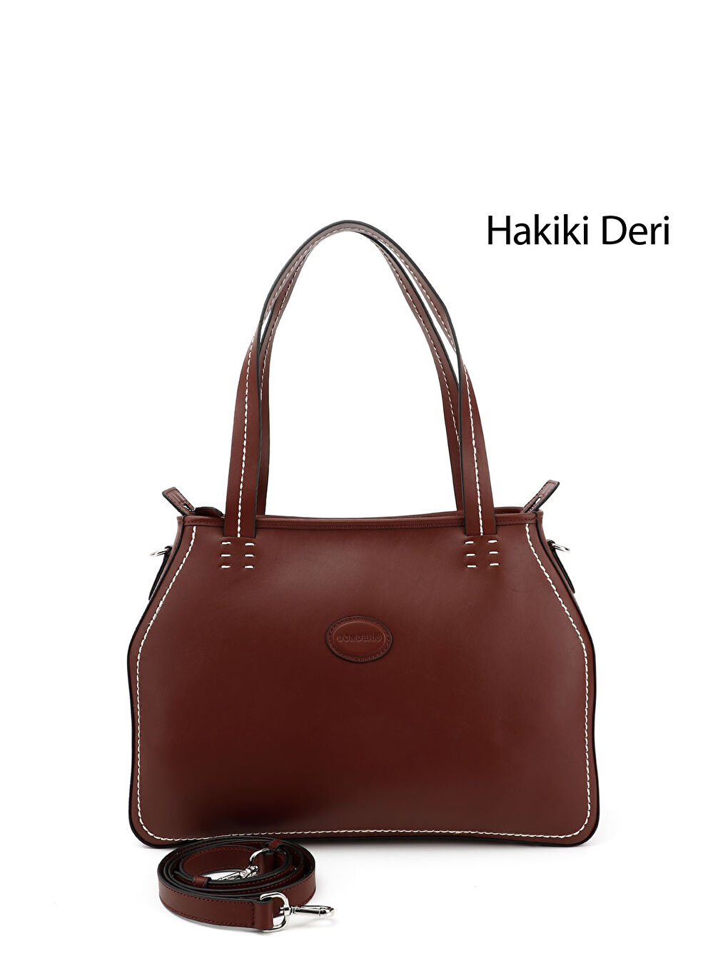 Bordo Kadın BORDO Hakiki Deri El ve Omuz Çantası