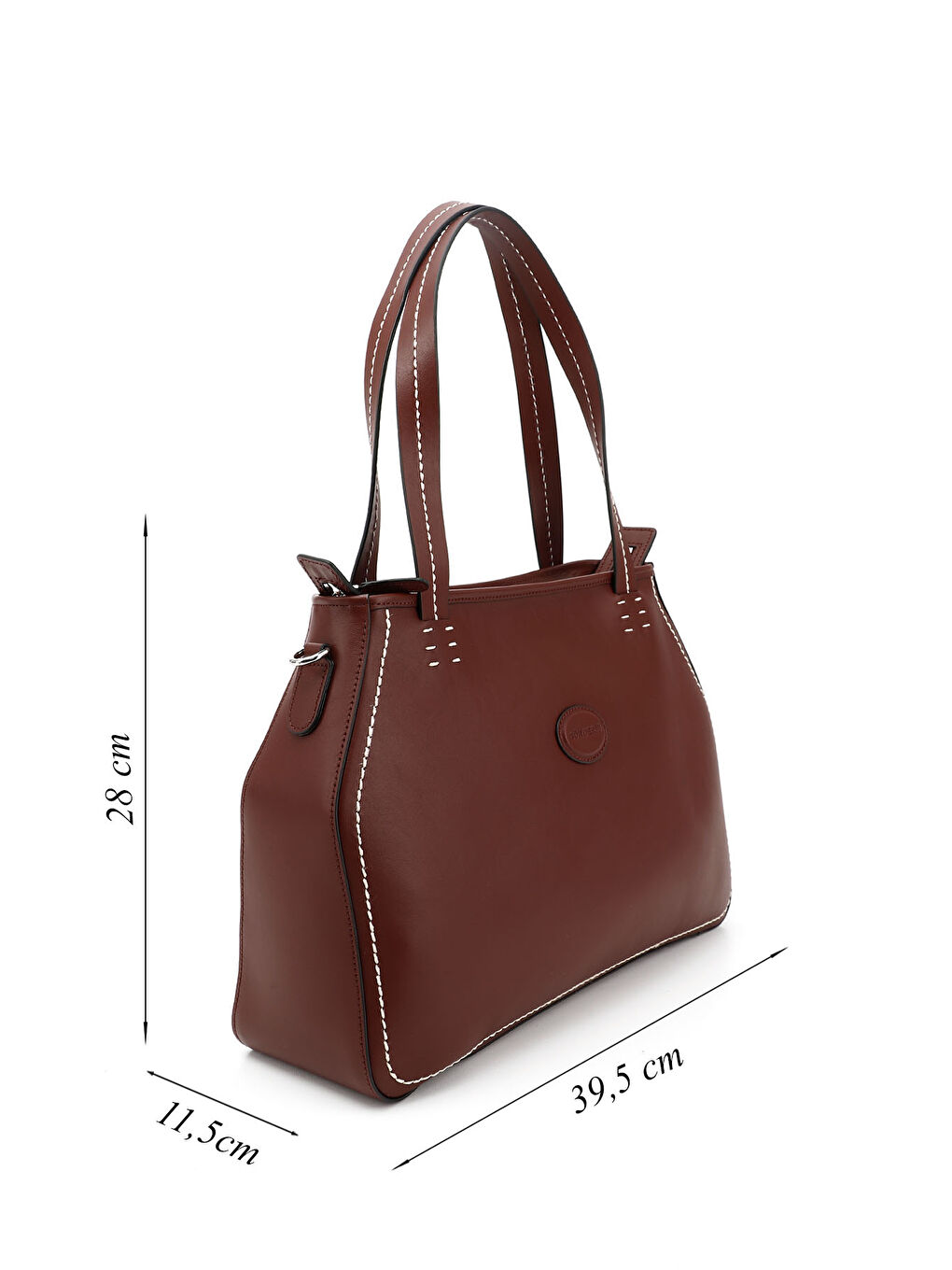 Bordo Kadın BORDO Hakiki Deri El ve Omuz Çantası-1