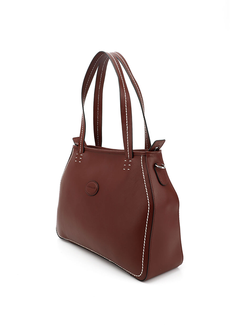 Bordo Kadın BORDO Hakiki Deri El ve Omuz Çantası-2