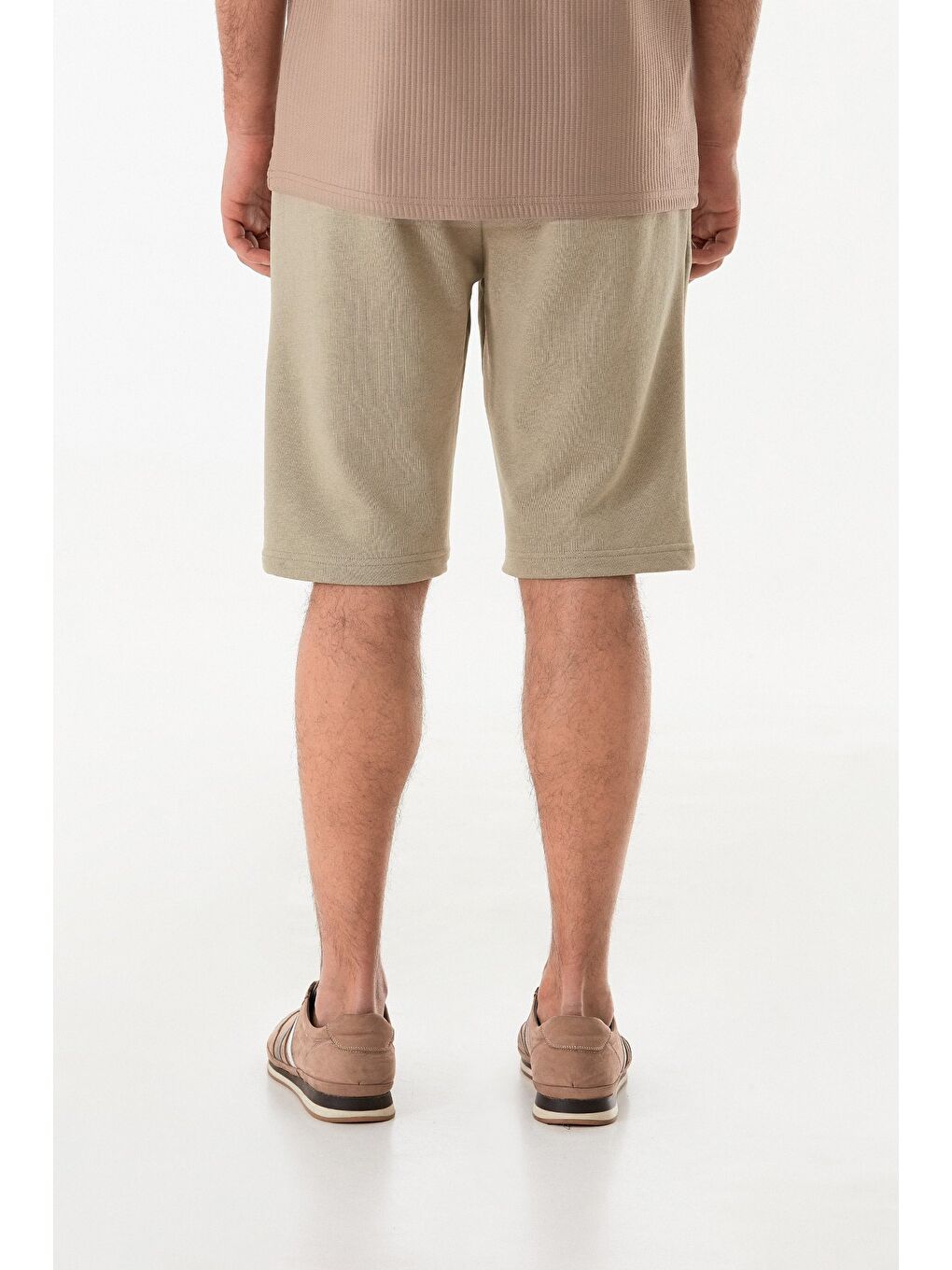 Haki Beli Bağlamalı Cepli Şort-2