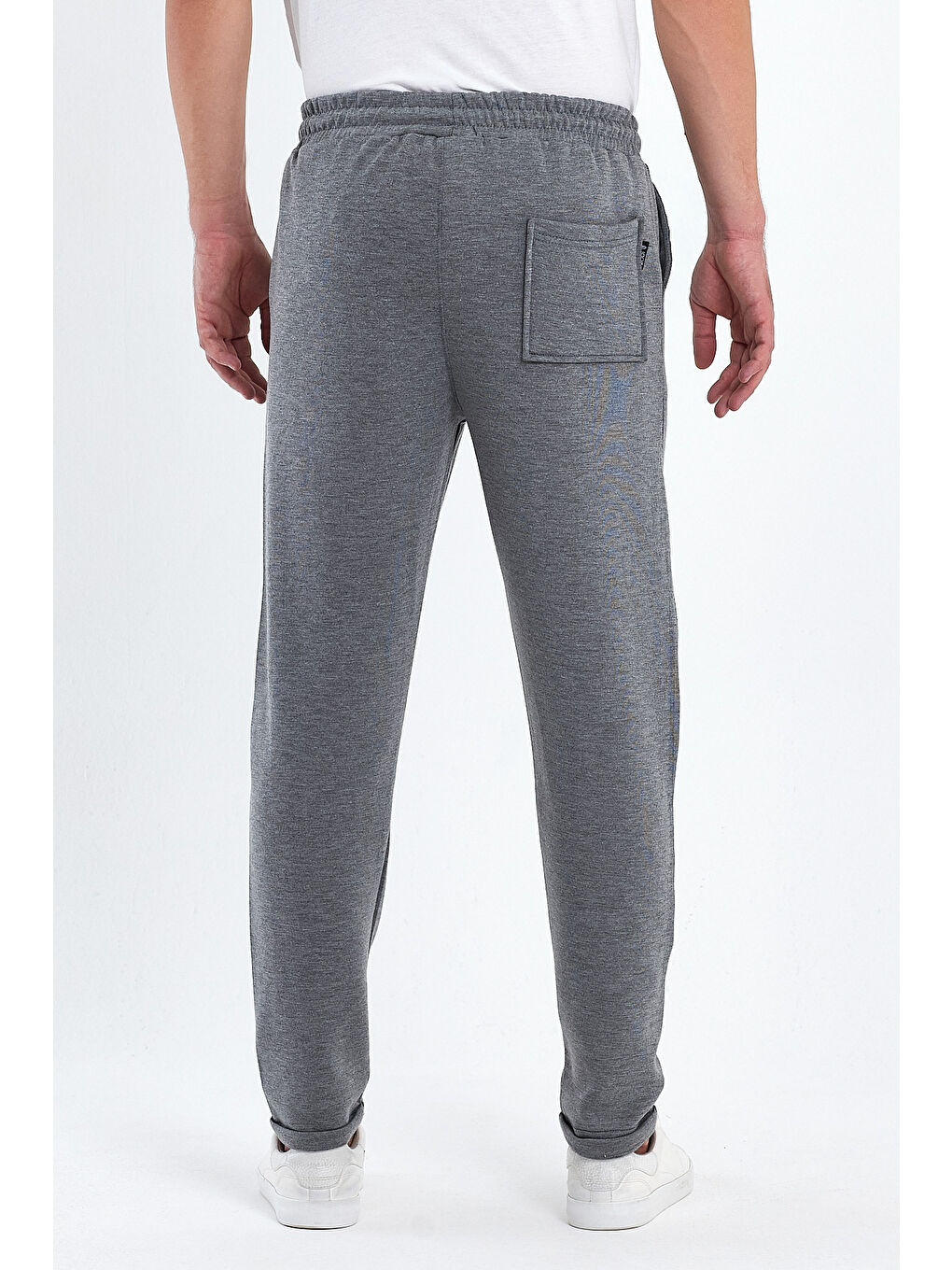 Gri Duble Paça Erkek Eşofman Altı-2