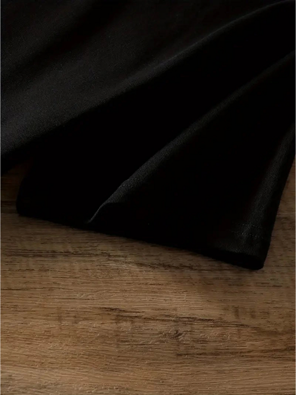 Baskılı Oversize Bisiklet Yaka T-shirt - Siyah-3