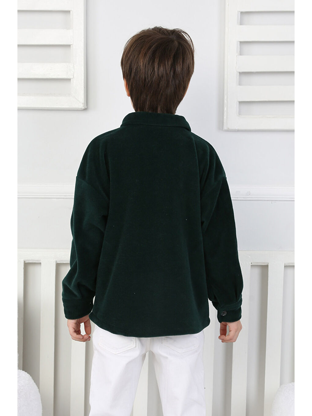 Yeşil Erkek Çocuk Zümrüt Kışlık Erkek Çocuk Gömlek - 26714-4
