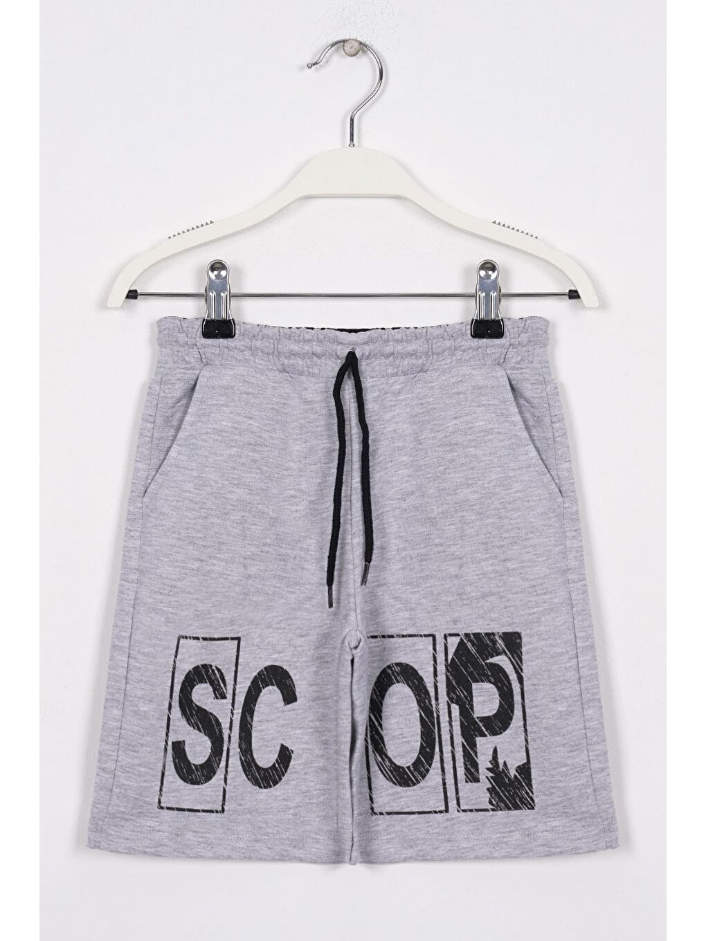Gri Scop Baskılı Erkek Çocuk Kapri