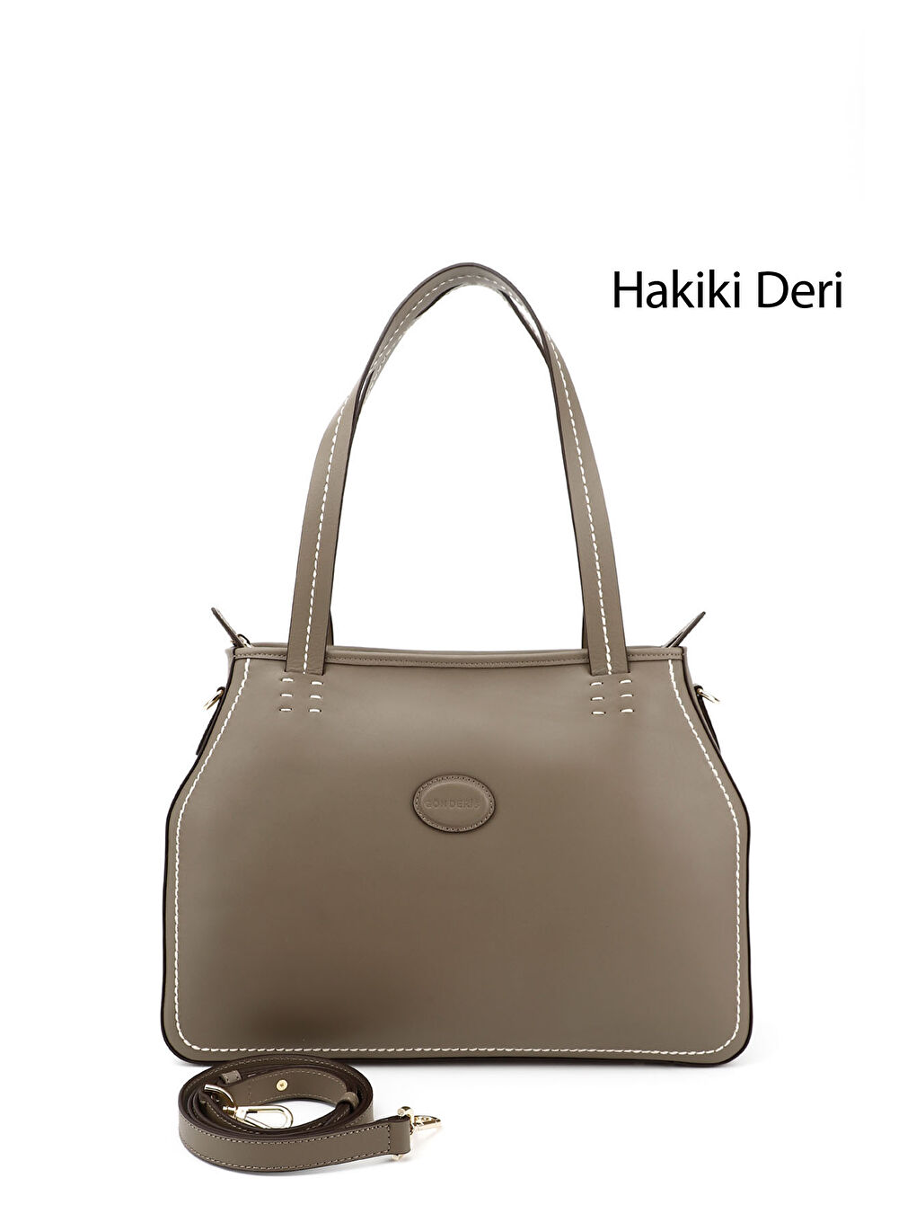 Bej Kadın BEJ-VİZON Hakiki Deri El ve Omuz Çantası