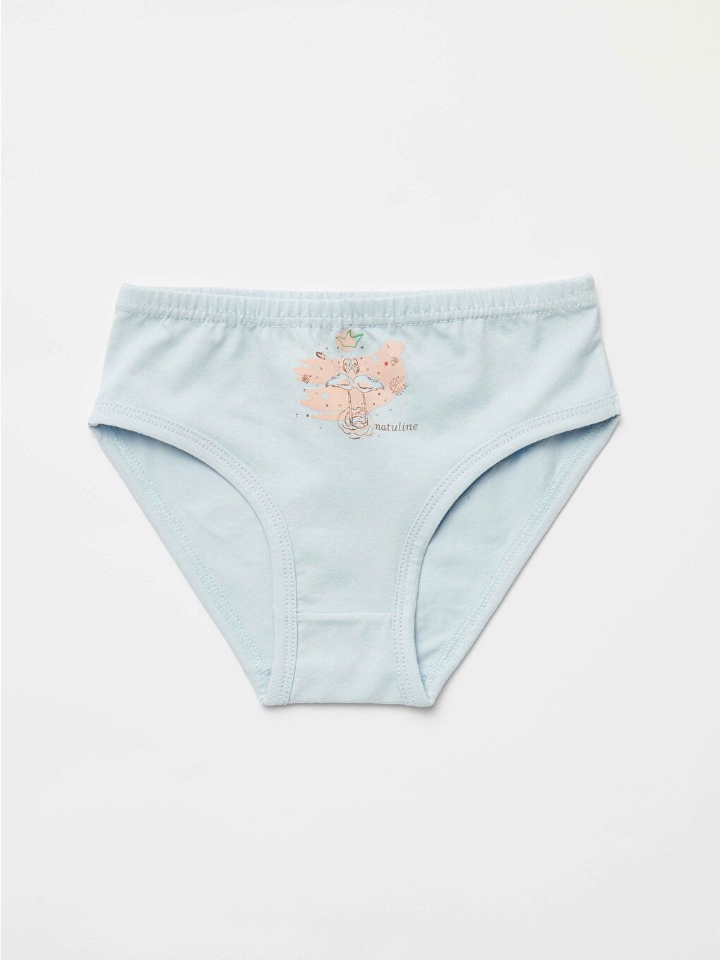 Mavi Kız Çocuk Organik Pamuklu Elastanlı Külot Queen Swan 4 lü Paket-2