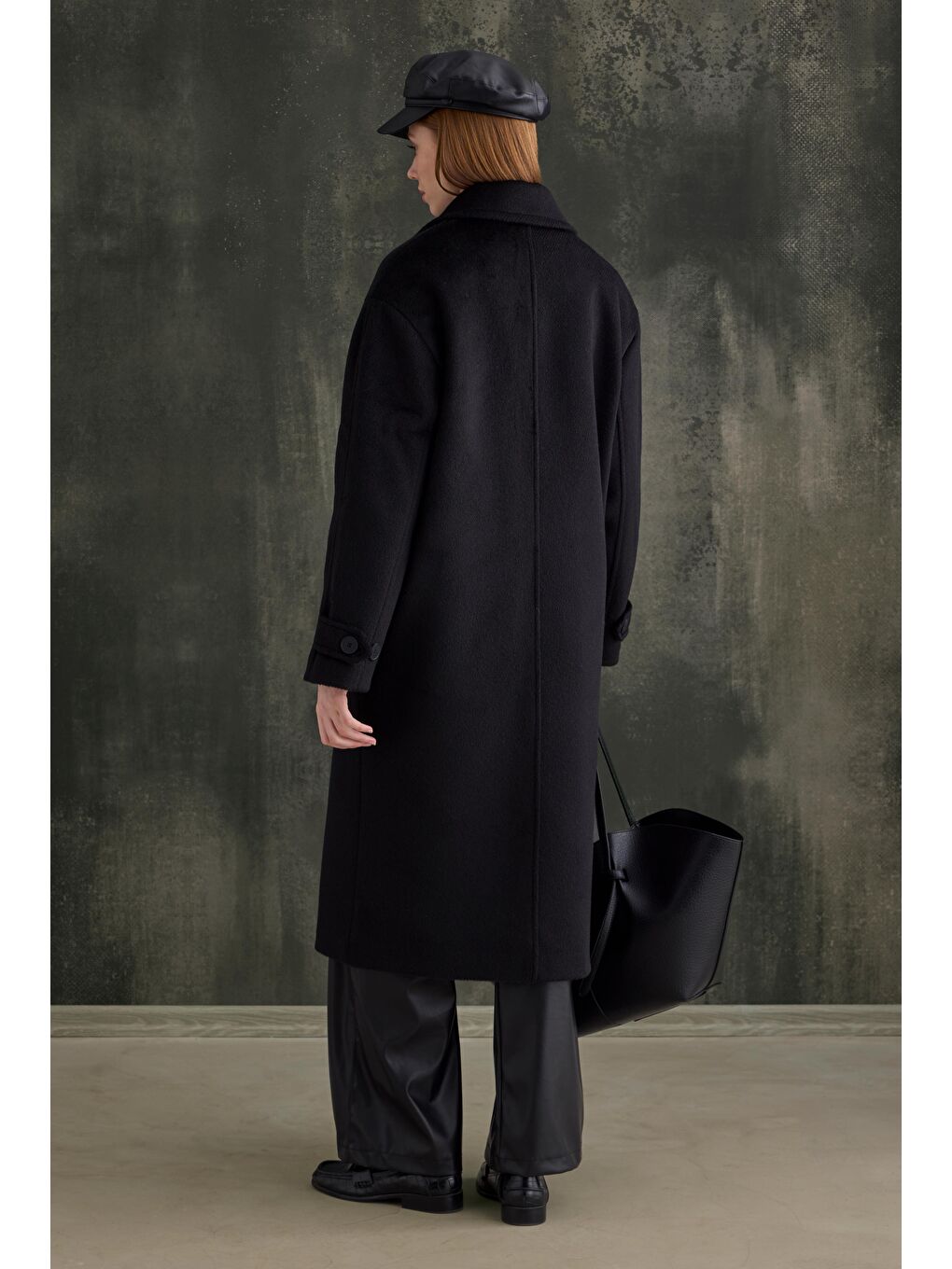 Kruvaze Uzun Kaban Siyah-4