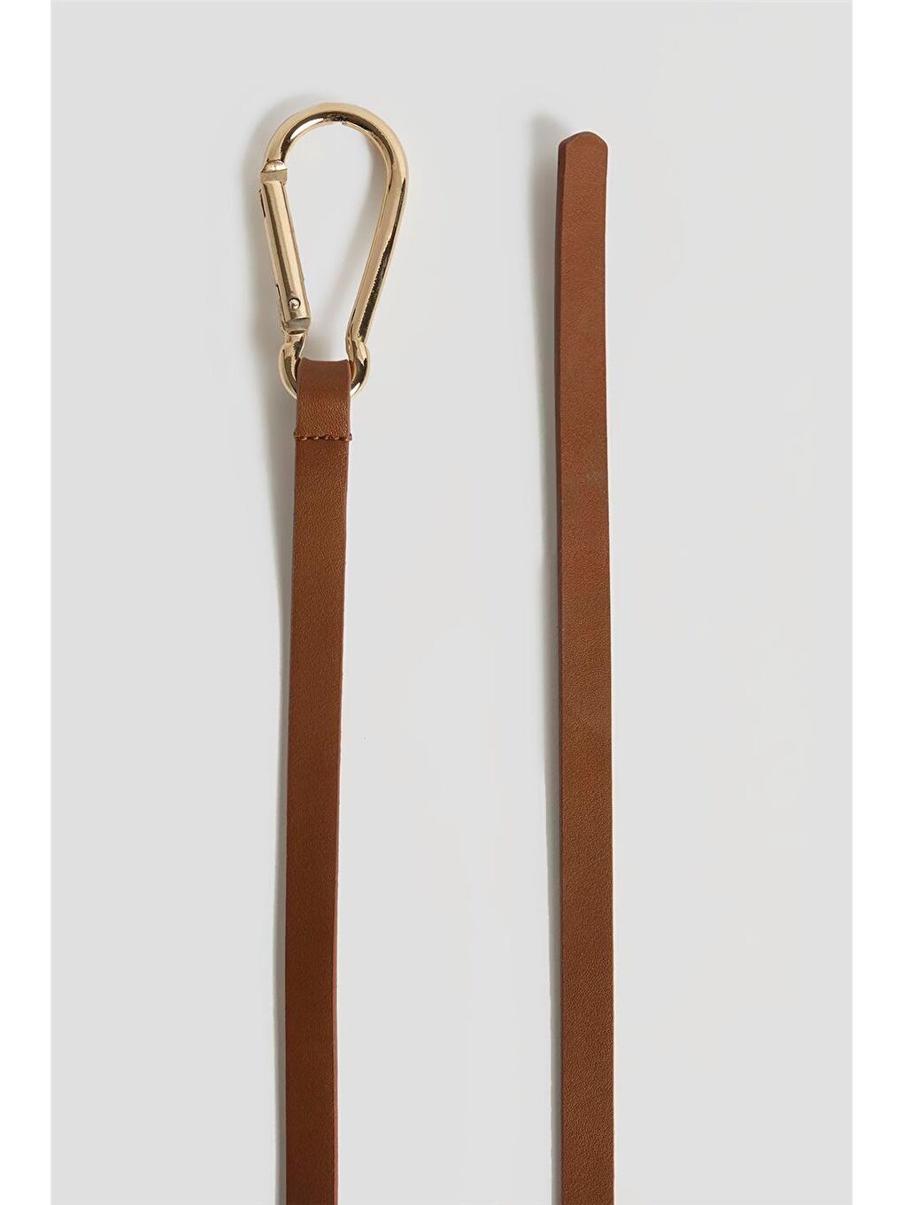 Kahverengi Deri İp Kemer 25Yd008 Taba-2