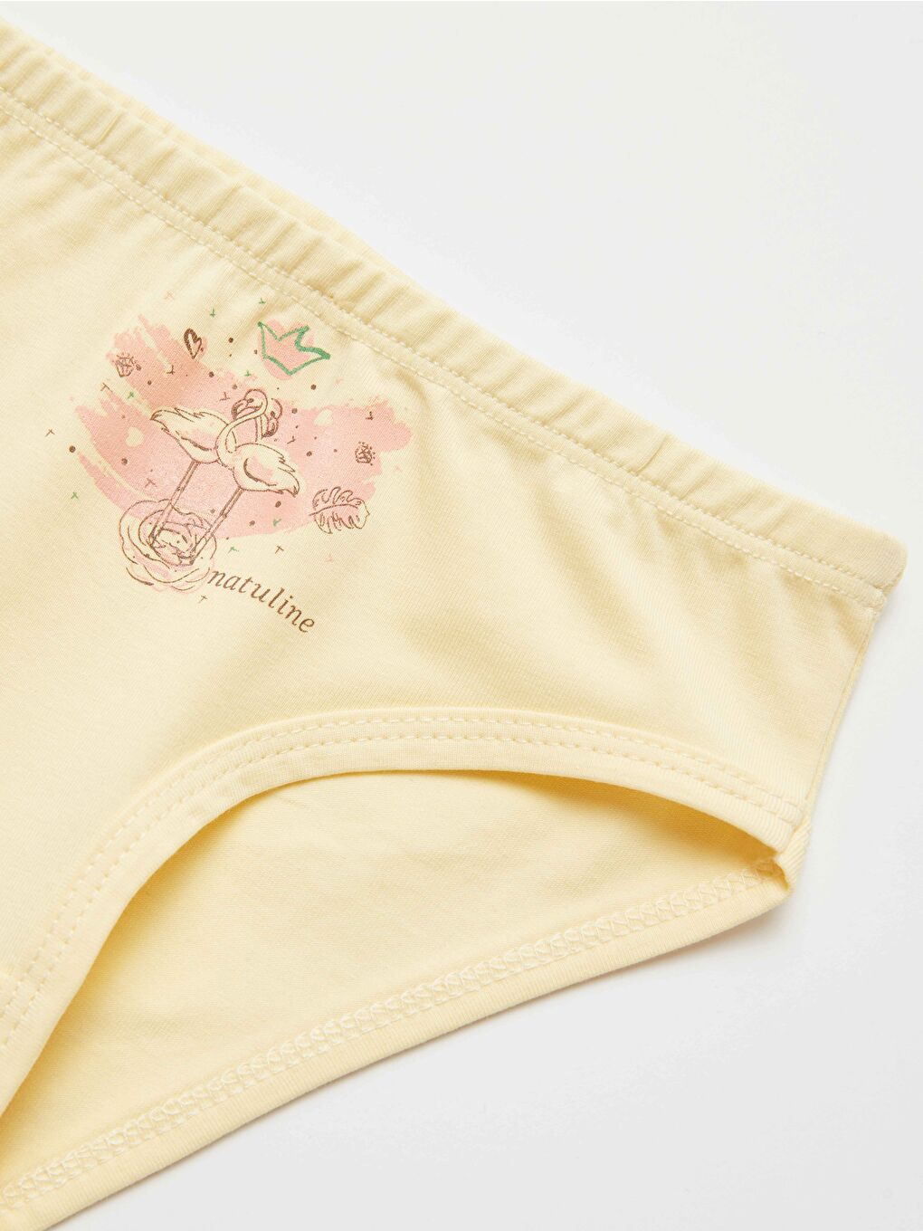 Mavi Kız Çocuk Organik Pamuklu Elastanlı Külot Queen Swan 4 lü Paket-5