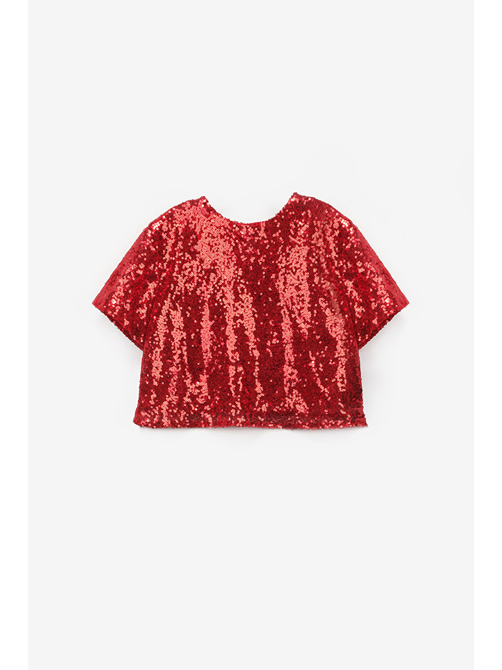 Kırmızı Üzeri Pul Detaylı Tül Etekli İkili Takım - Freya-5