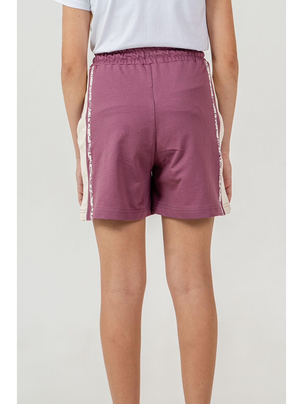 Pembe Girl Team Baskılı Yanlar Garnili Kız Çocuk Şort-4