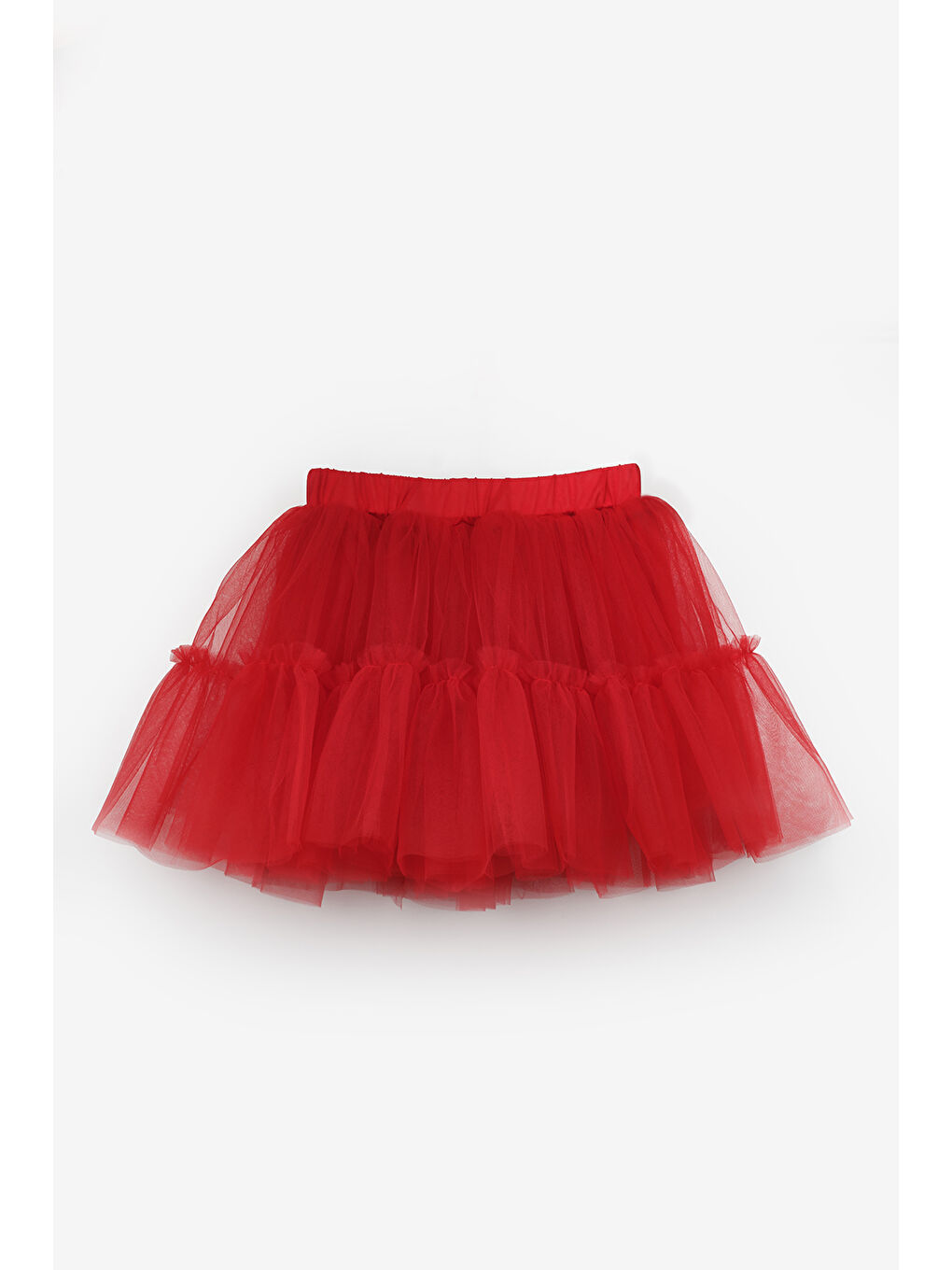 Kırmızı Üzeri Pul Detaylı Tül Etekli İkili Takım - Freya-6