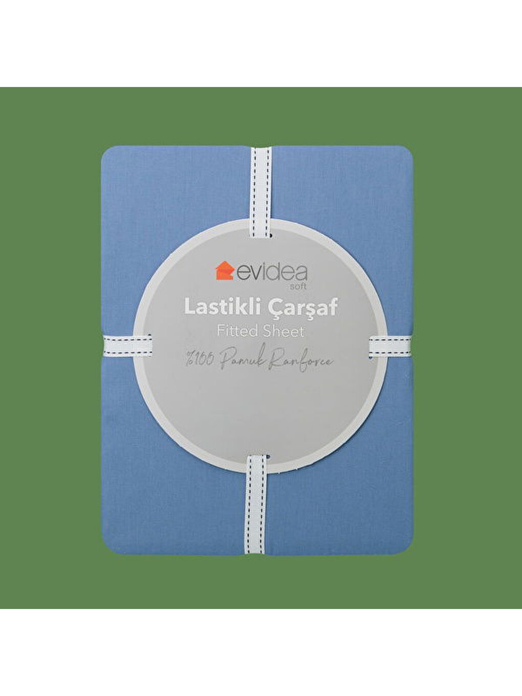 Soft Basic Çift Kişilik Lastikli Çarşaf - Mavi - 160x200 cm-1