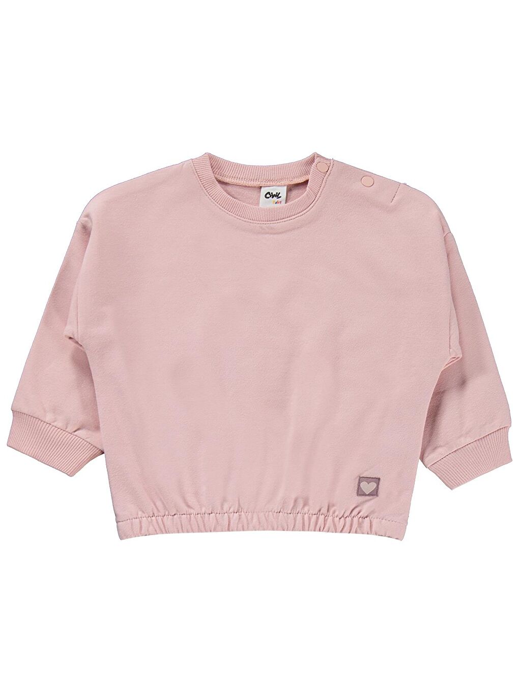 Baby Kız Bebek Düz Basic Kalpli 6-18 Ay Takım - Pembe-3