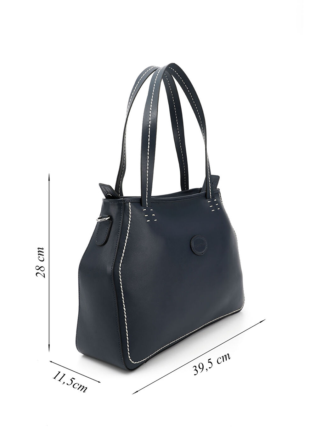 Lacivert Kadın İNDİGO LACİVERT Hakiki Deri El ve Omuz Çantası-1