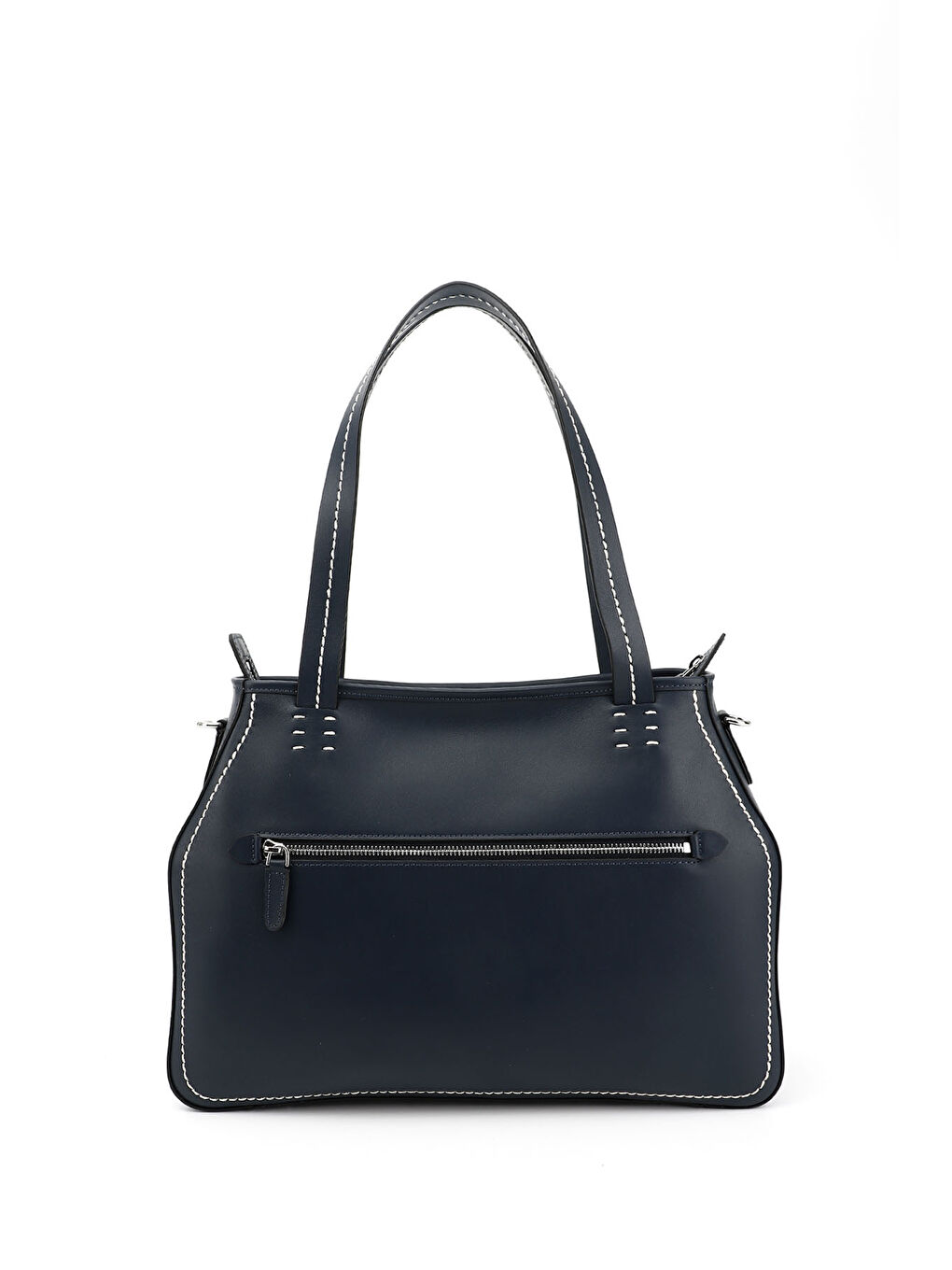 Lacivert Kadın İNDİGO LACİVERT Hakiki Deri El ve Omuz Çantası-3