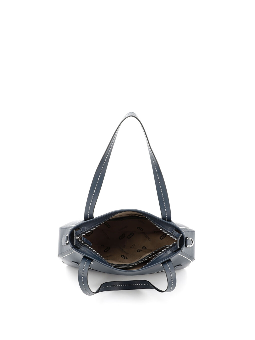 Lacivert Kadın İNDİGO LACİVERT Hakiki Deri El ve Omuz Çantası-4