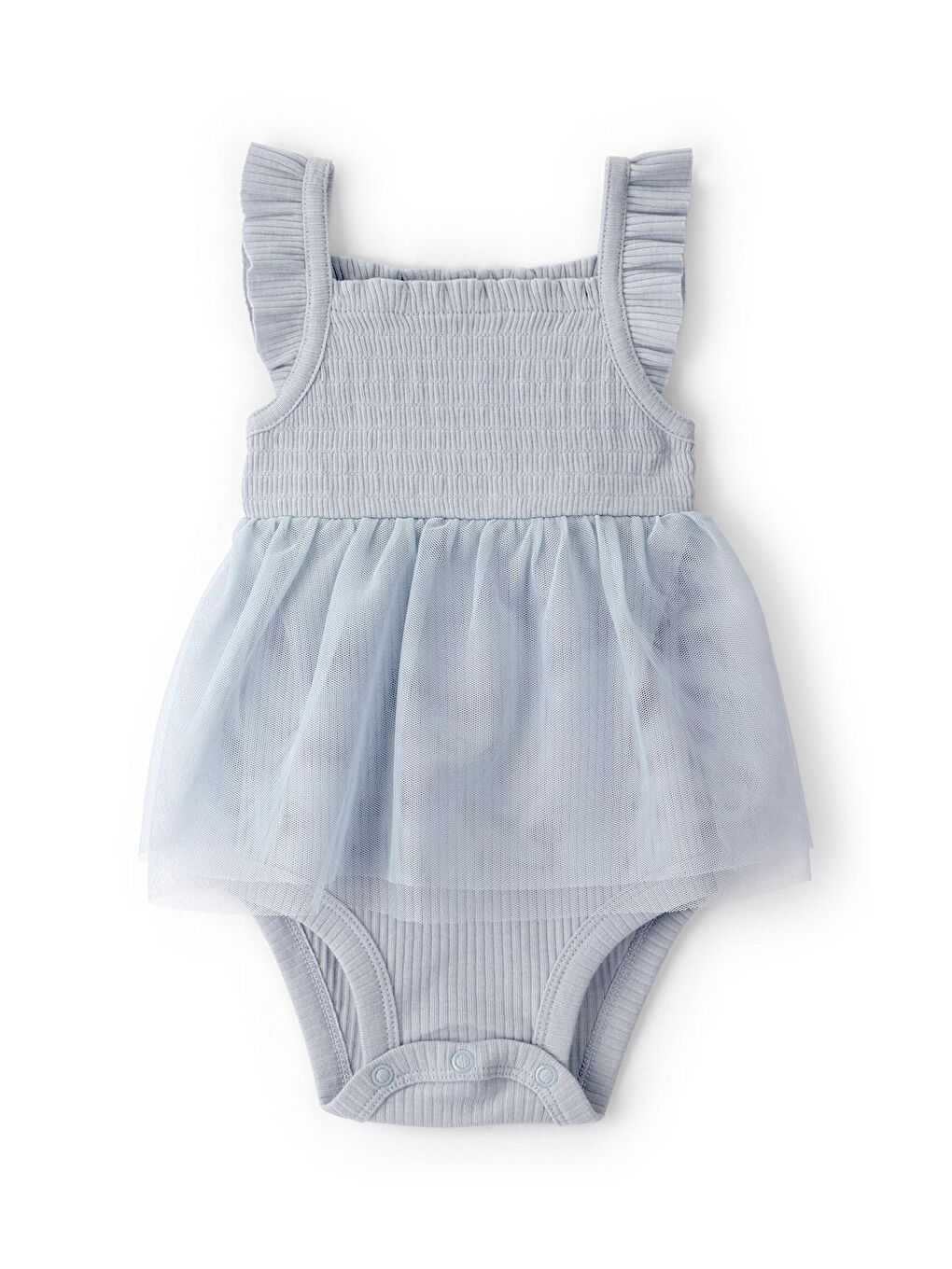 Kız Bebek Kısa Tulum 3 Ay-24 Ay Mavi