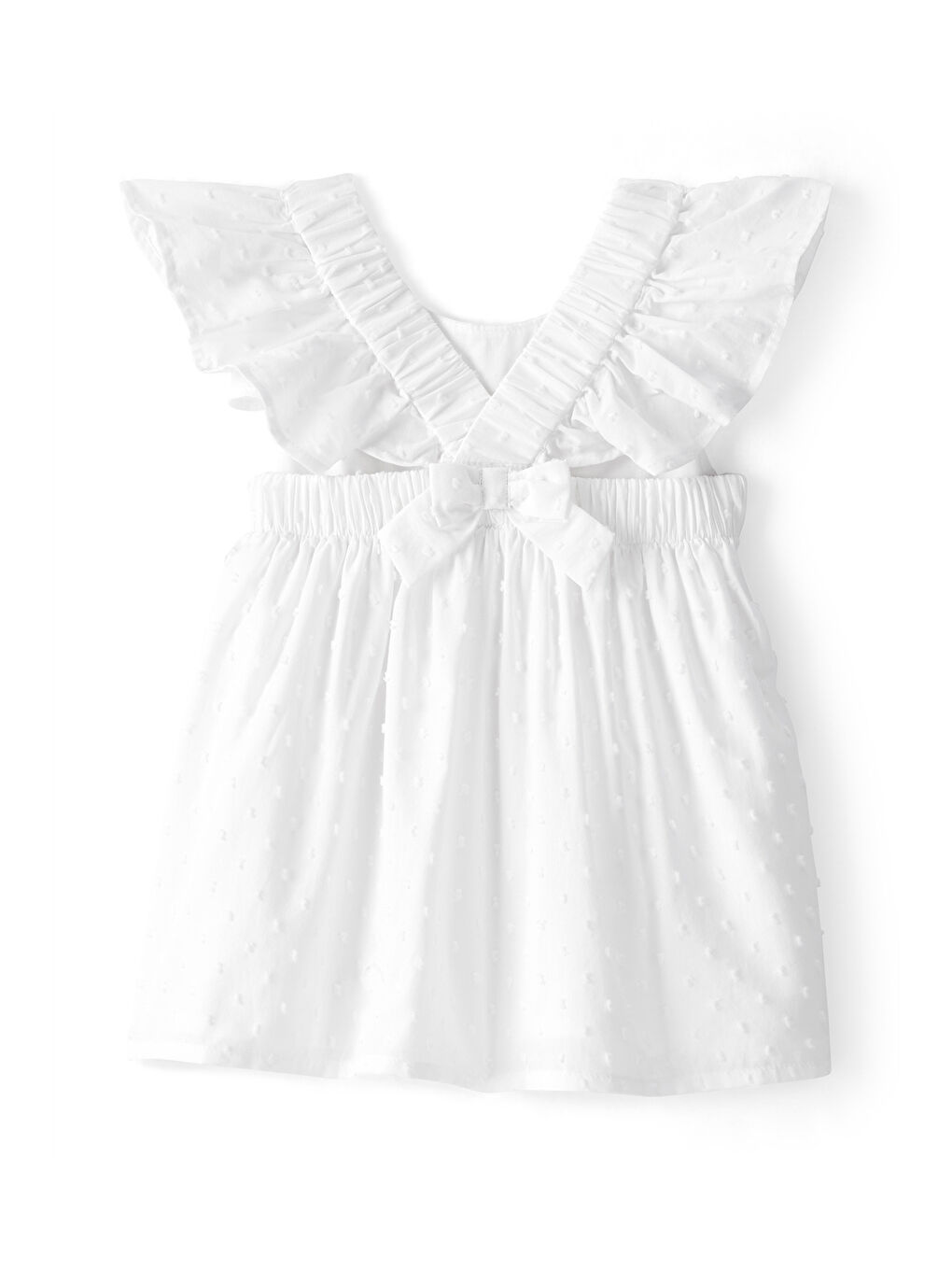 Kız Bebek Elbise 6 Ay-24 Ay Beyaz-1
