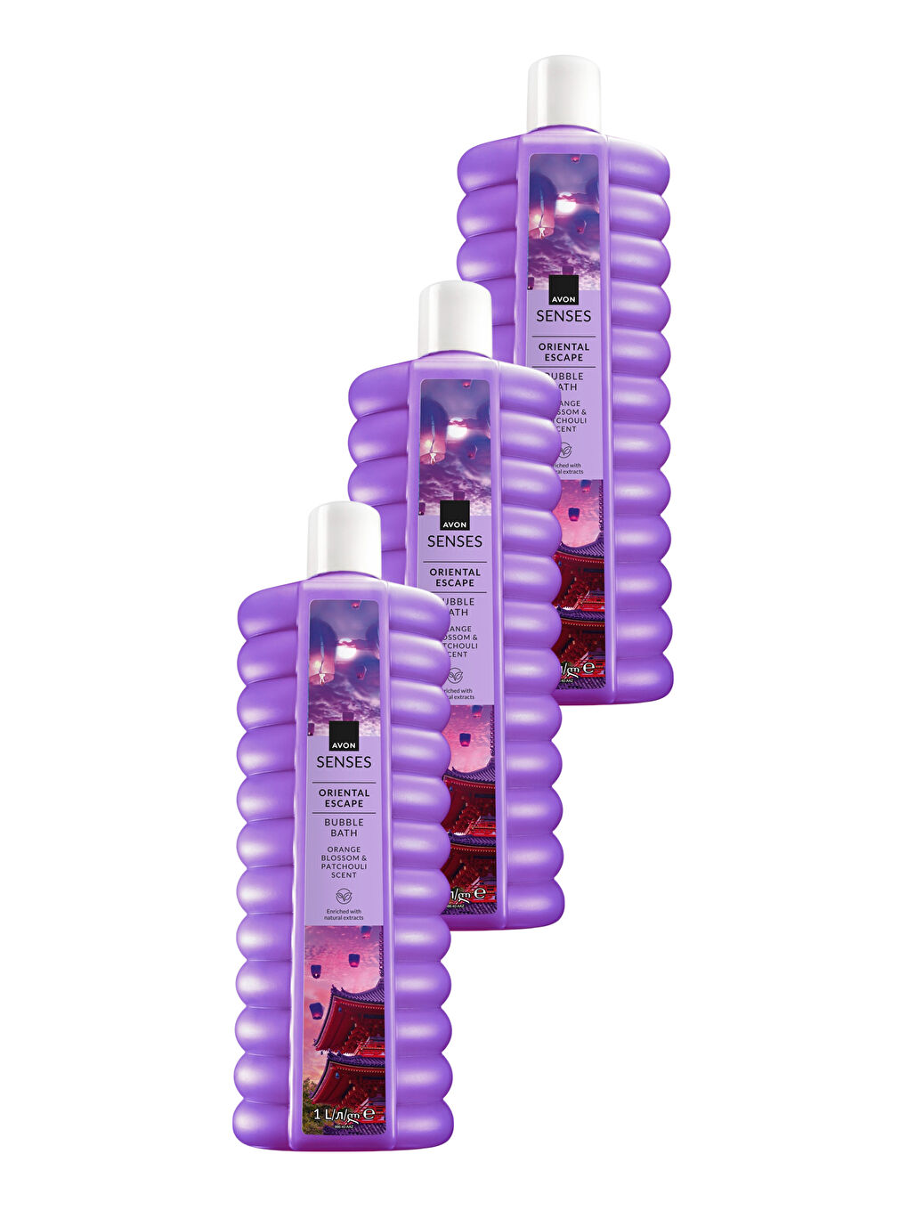 Senses Oriental Escape Portakal Çiçeği ve Paçuli Kokulu Banyo Köpüğü 1 Lt Üçlü Set