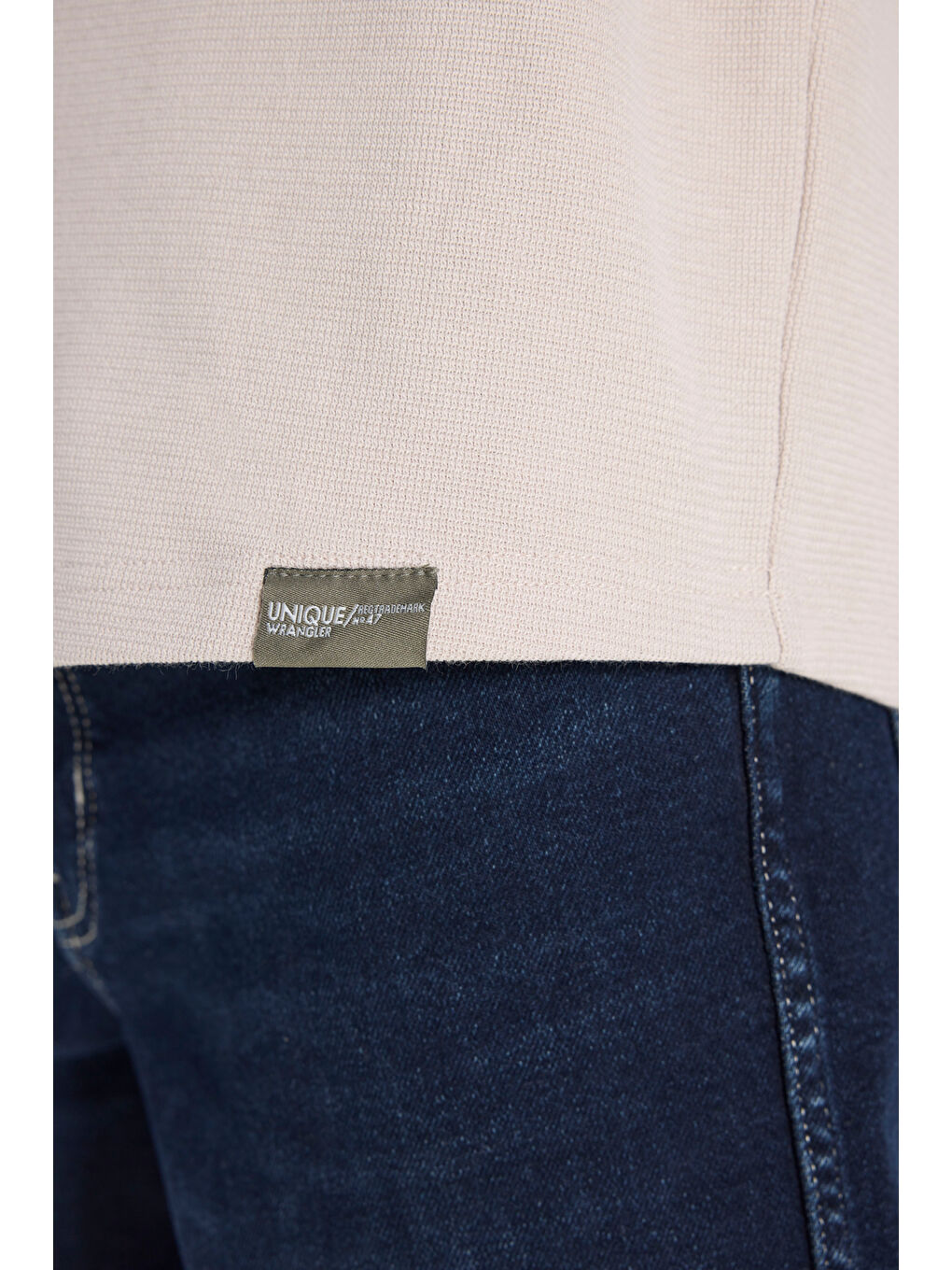 Regular Fit Normal Kesim Bisiklet Yaka Bej Tişört-5