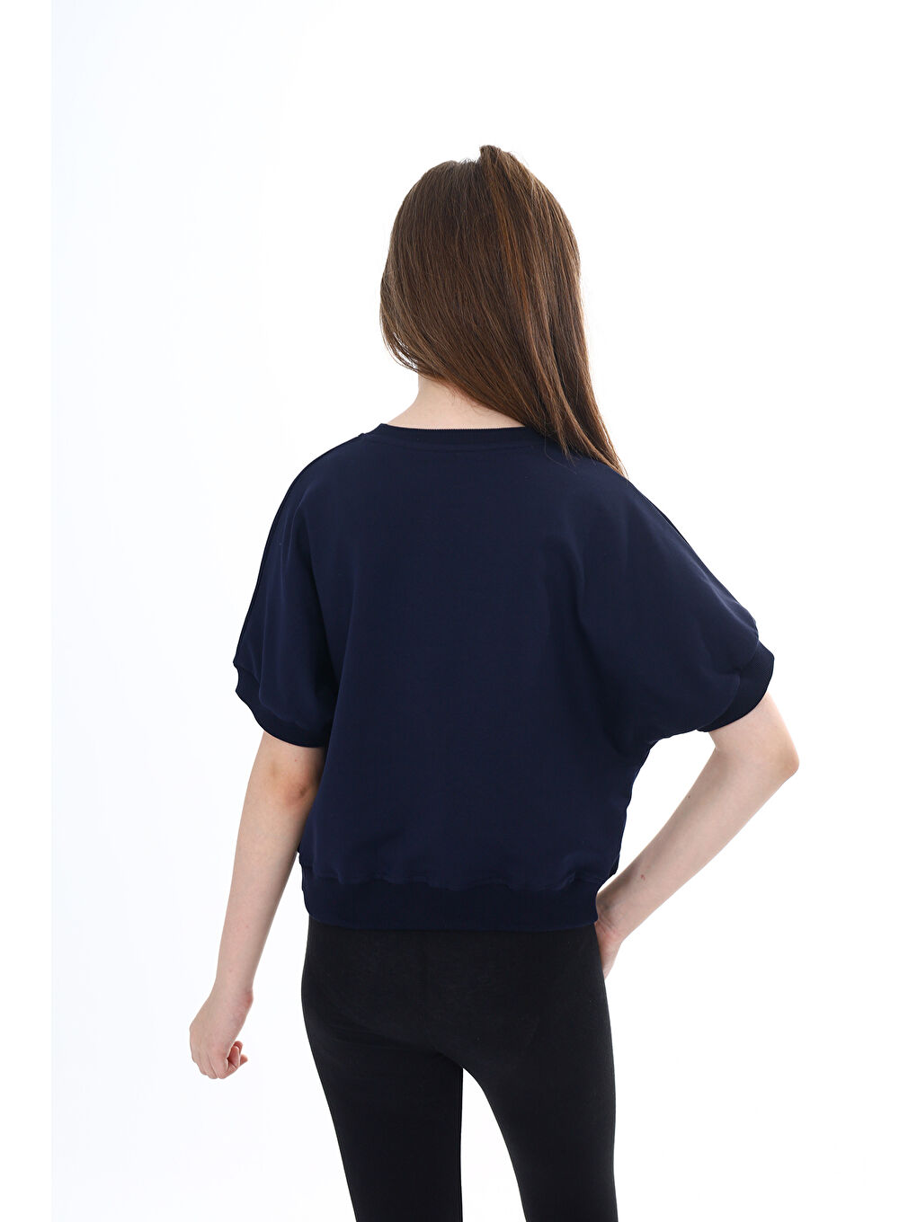 Lacivert Kız Çocuk Armalı Tişört-4