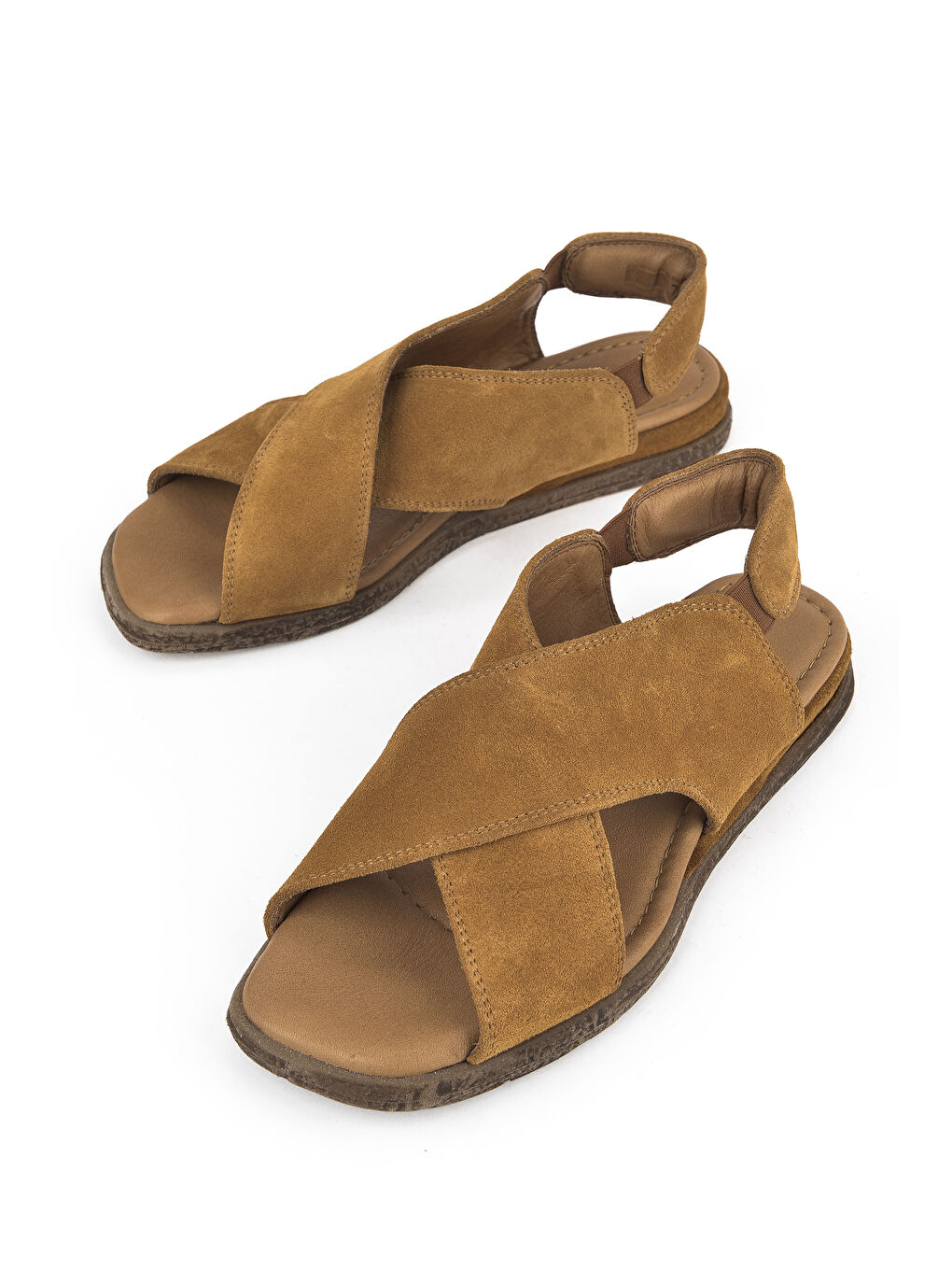 Kahverengi Kadın Hakiki Deri Sandalet 1511047Z706 Taba-4