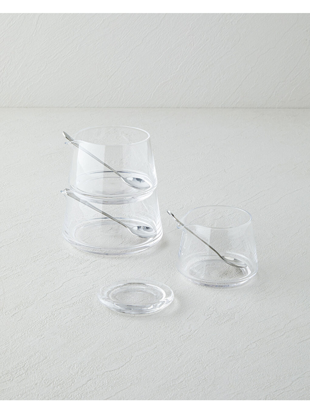 Renksiz Tyler Cam 3'lü Baharatlik 950 ml Şeffaf-1