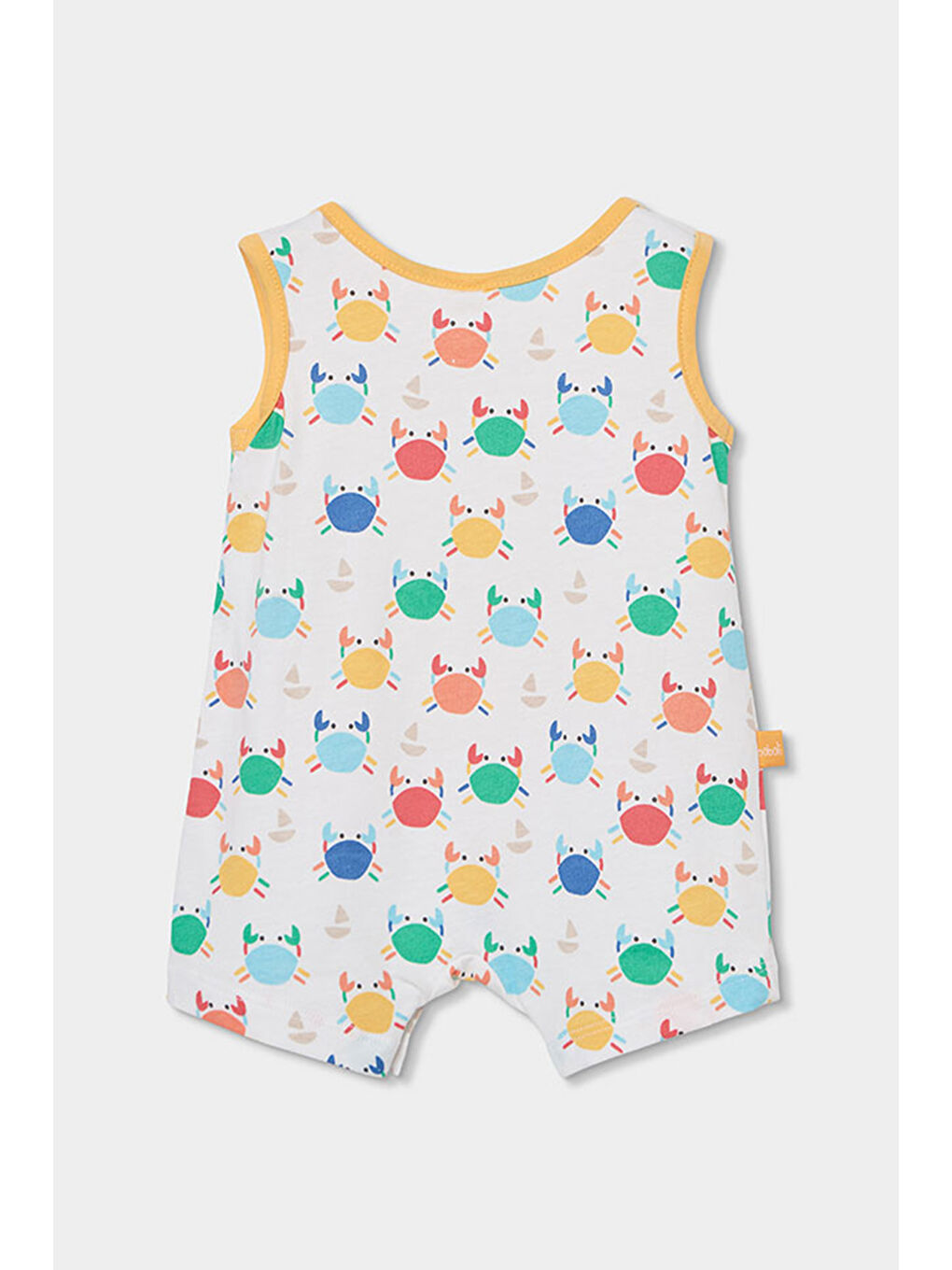 Sarı Yengeç Desenli Kısa Tulum 3-18 Ay sarı-1