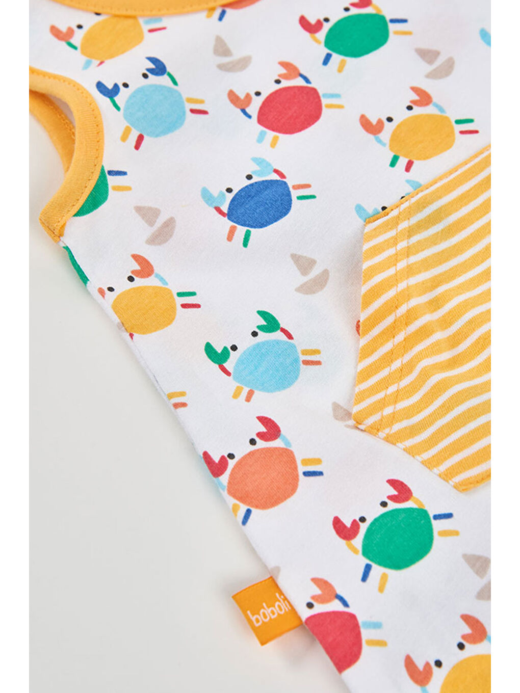 Sarı Yengeç Desenli Kısa Tulum 3-18 Ay sarı-2