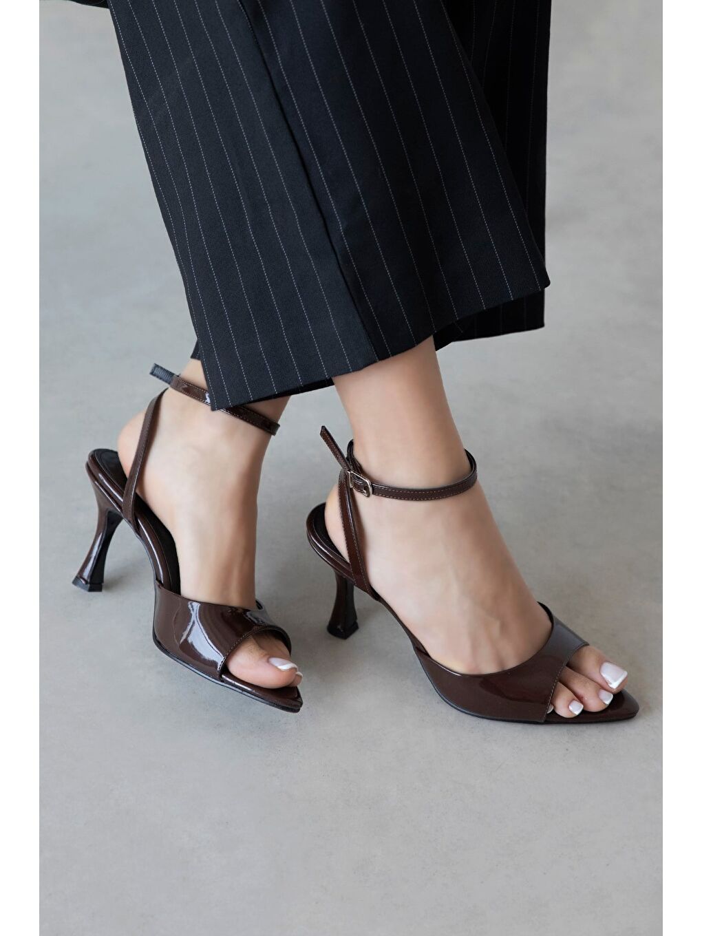 Kahverengi Boris Kadın Topuklu Rugan Ayakkabı Kahve