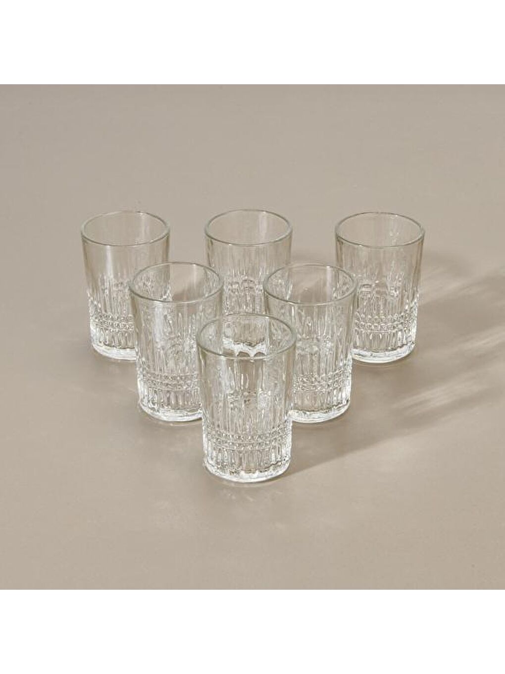 Renksiz Sofia 6'lı Kahve Yanı Su Bardağı - Şeffaf-1