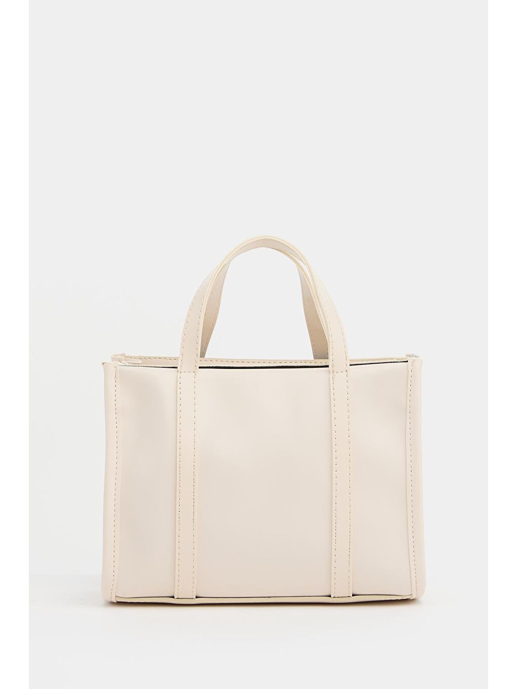 Deri Detaylı Hasır Örgü Kadın Çanta – Bohem Stil Omuz Ve El Çantası Bej-6