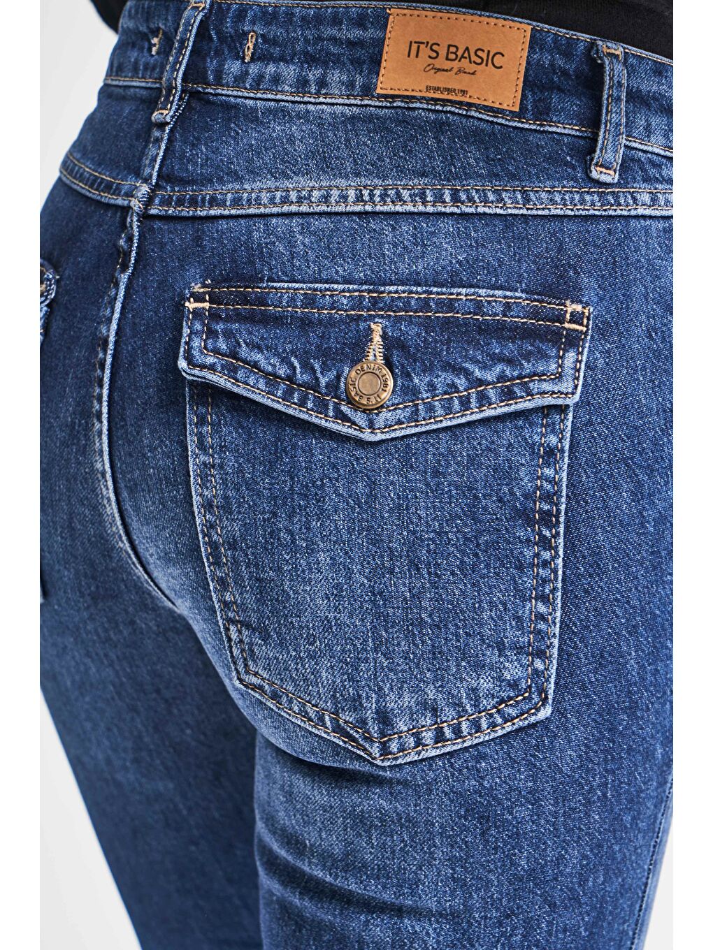 Kadın Mavi Renk 2w5-5 SLN05 Midrise Flare Fit Esnek Kumaş İç Boy 83cm Denim Jean-2