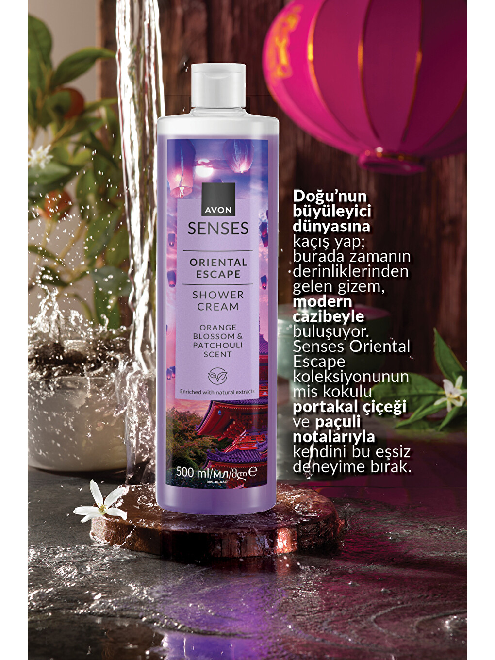 Senses Oriental Escape Portakal Çiçeği ve Paçuli Kokulu Duş Jeli 500ML Üçlü Set-2