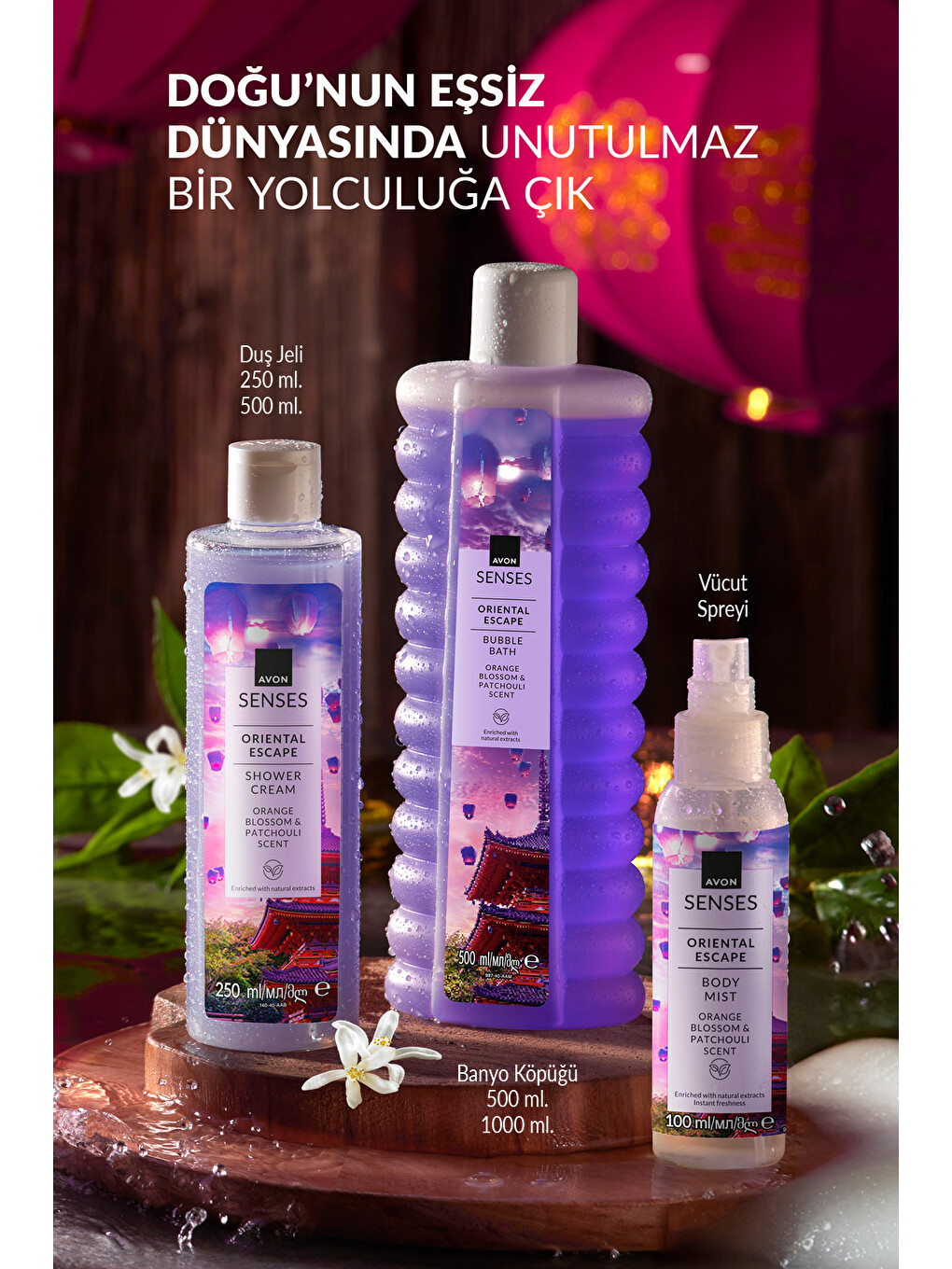 Senses Oriental Escape Portakal Çiçeği ve Paçuli Kokulu Duş Jeli 500ML Üçlü Set-3